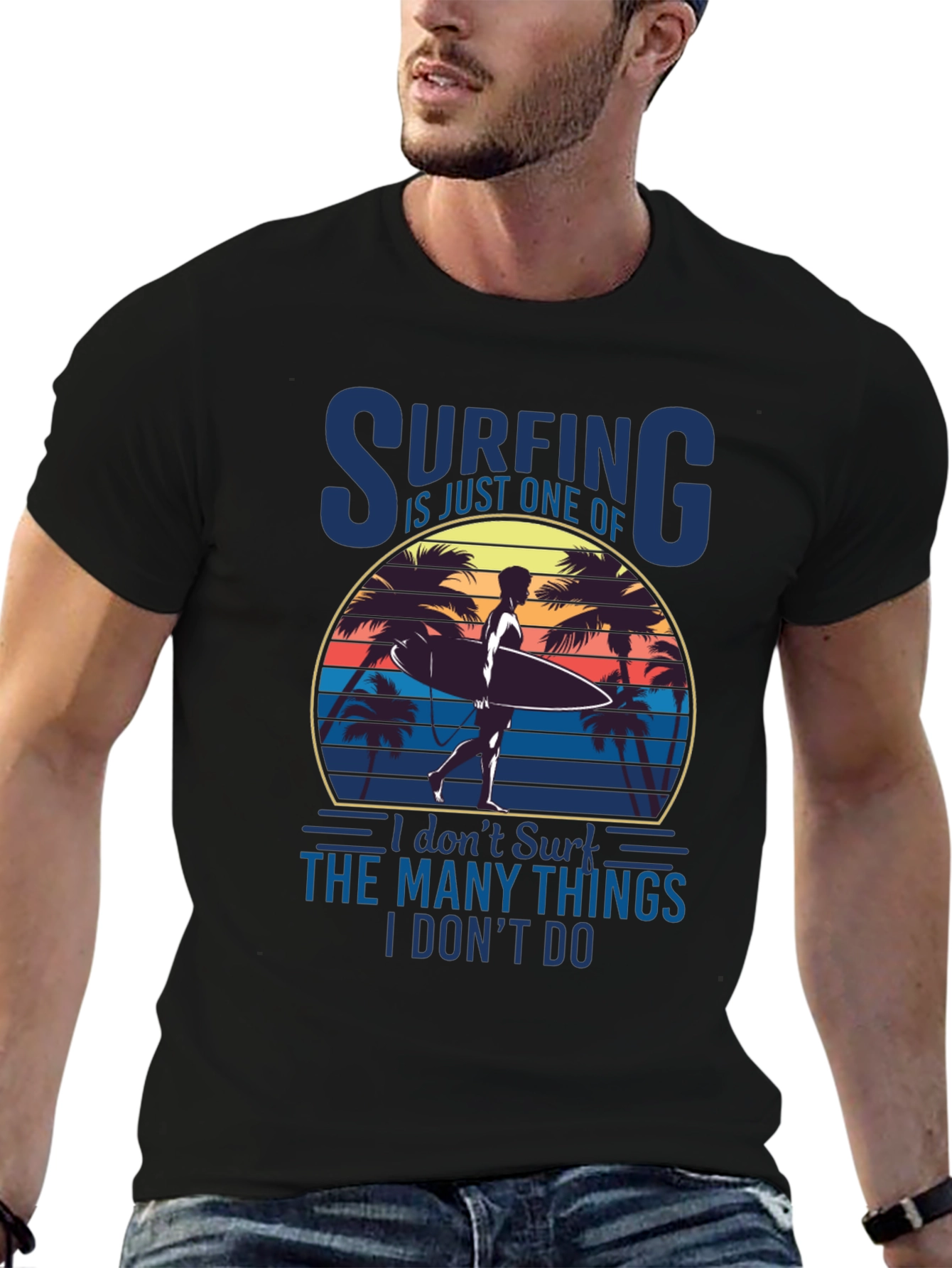 Surfing Sunset Graphic Tee - Beach Lover T-Shirt