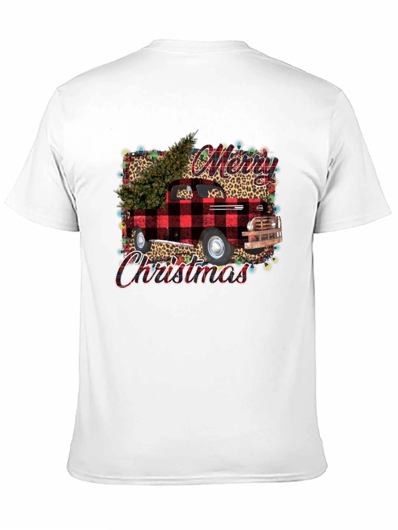 Merry Christmas Buffalo Plaid Truck T-Shirt