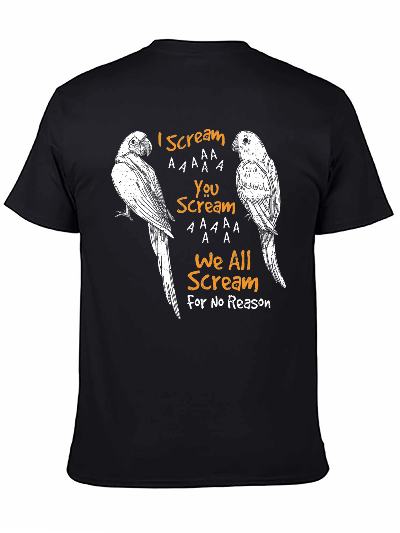 Funny Parrot T-Shirt - I Scream You Scream Design