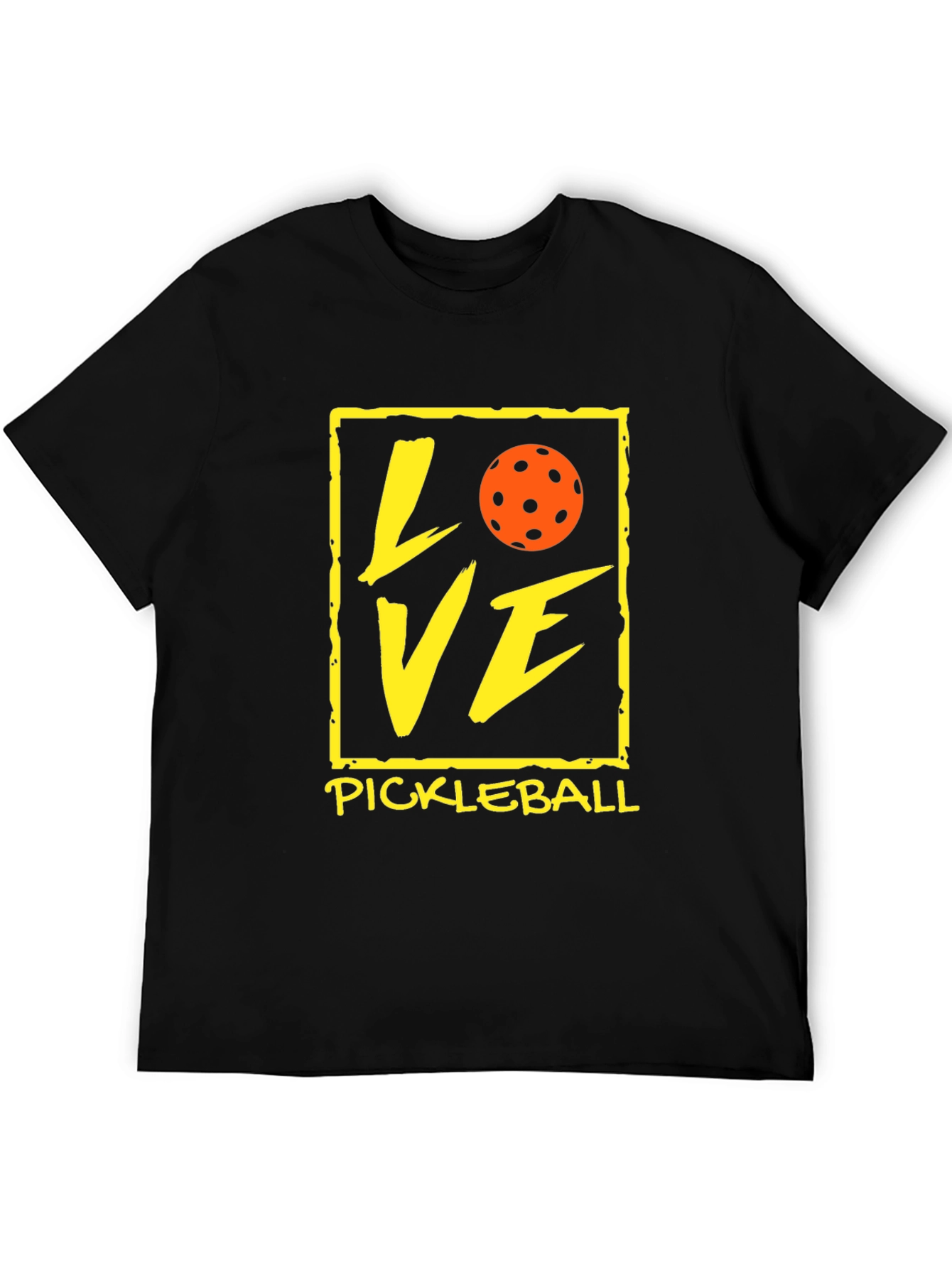 Love Pickleball Graphic Tee - Black Cotton T-Shirt