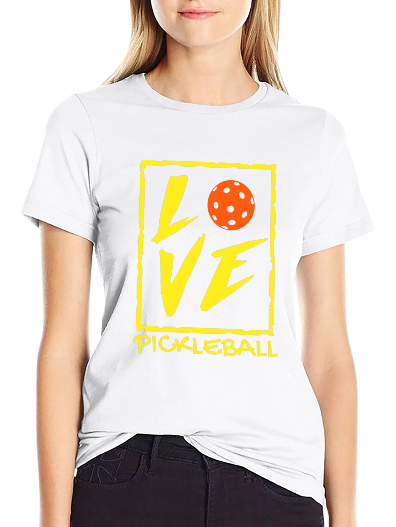Love Pickleball Graphic Tee - Black Cotton T-Shirt