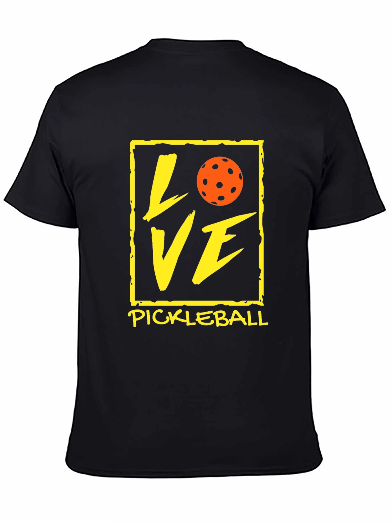 Love Pickleball Graphic Tee - Black Cotton T-Shirt