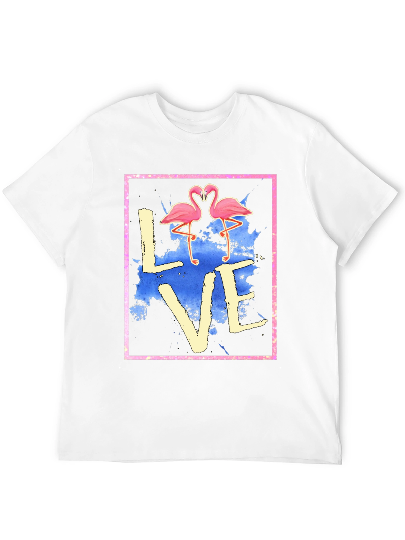 Flamingo Love Graphic Tee - Trendy T-Shirt