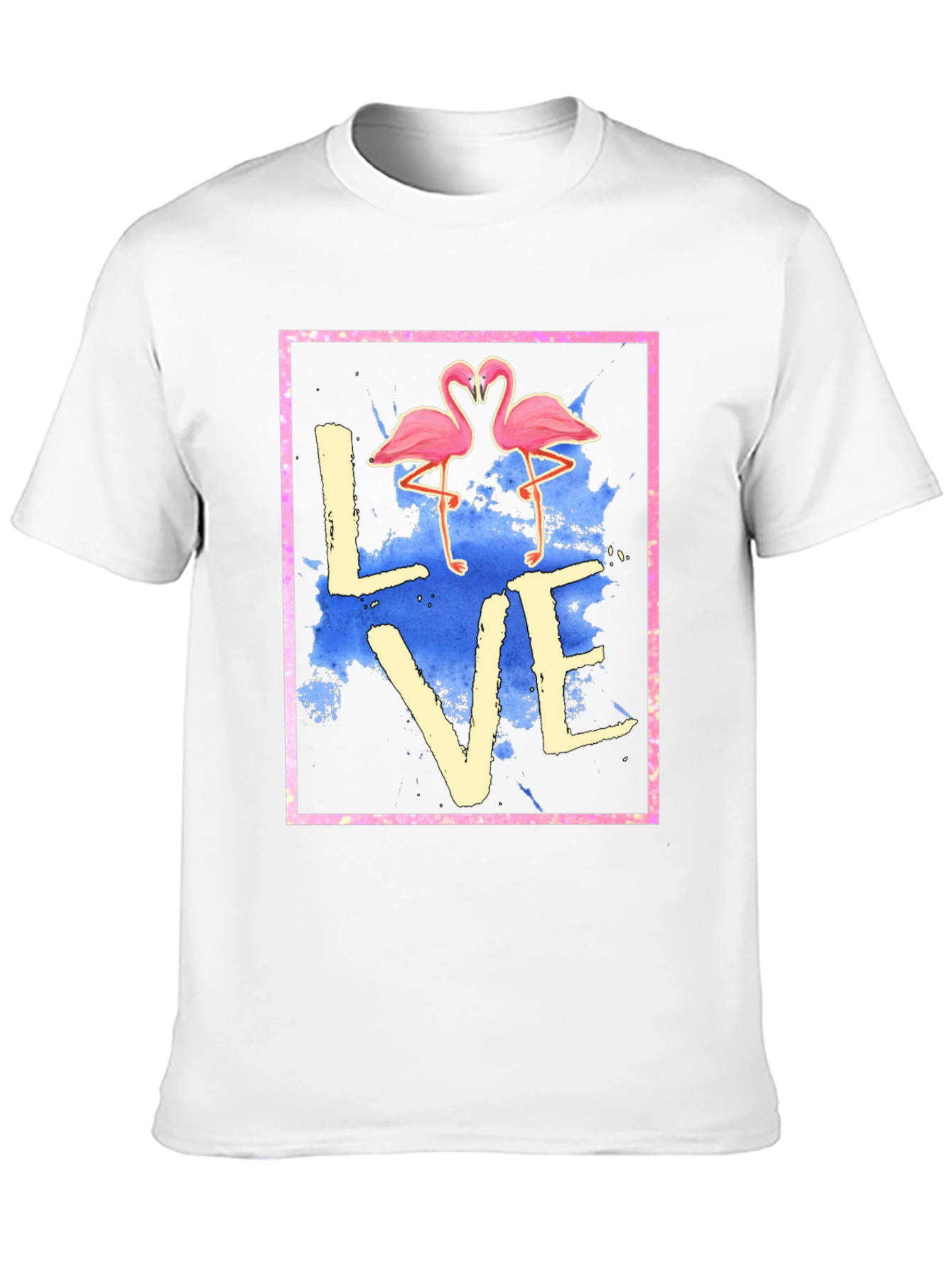 Flamingo Love Graphic Tee - Trendy T-Shirt