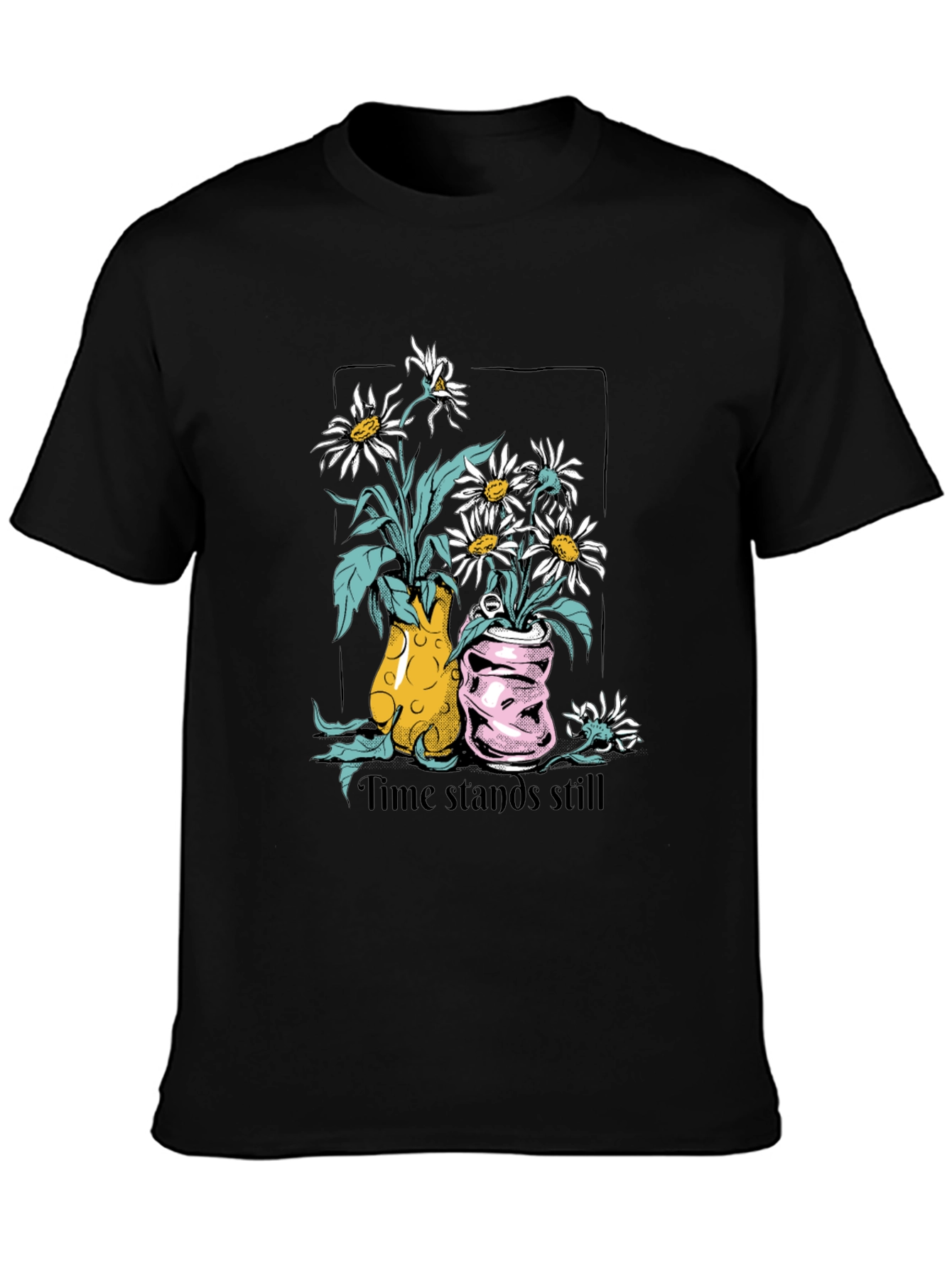 Time Stands Still Graphic Tee - Black