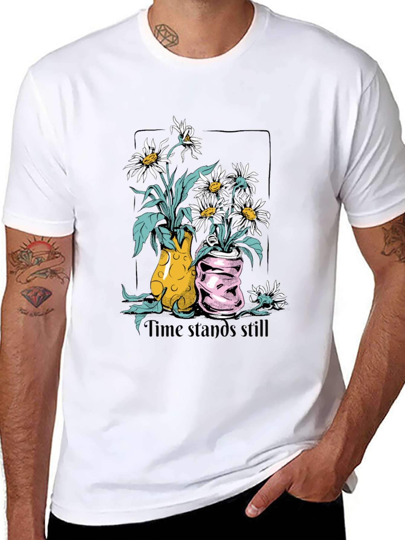 Time Stands Still Graphic Tee - Black