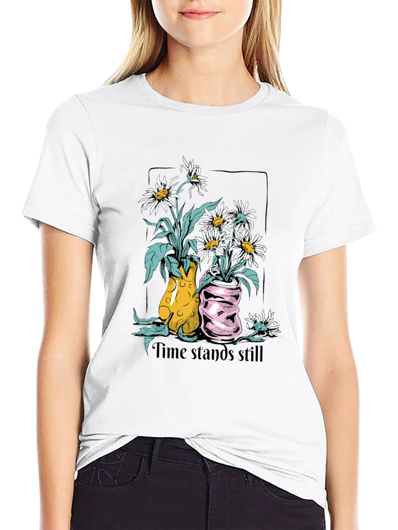 Time Stands Still Graphic Tee - Black