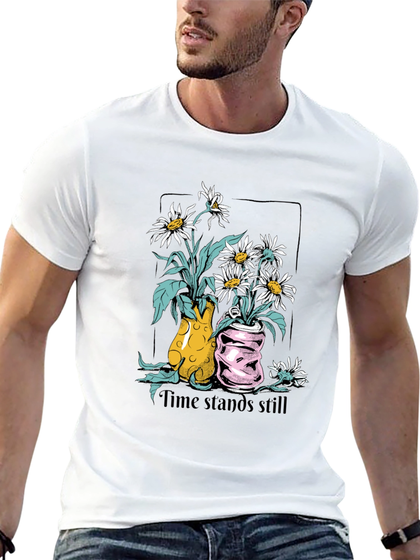 Time Stands Still Graphic Tee - Black