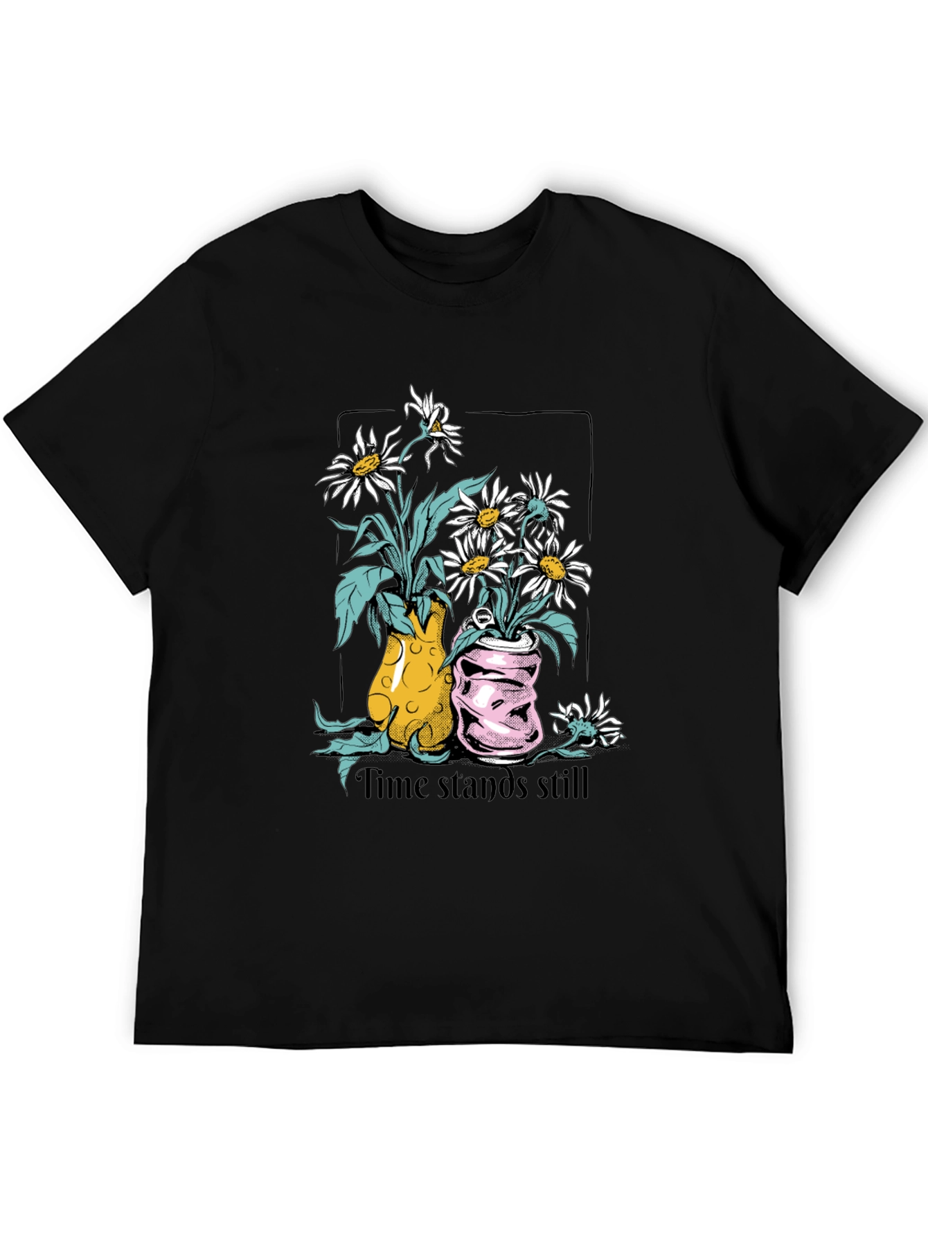 Time Stands Still Graphic Tee - Black
