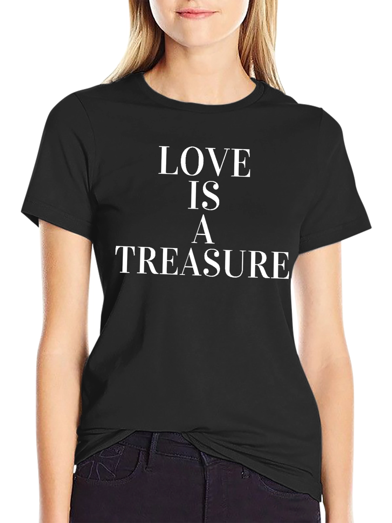 Love is a Treasure Black Graphic Tee