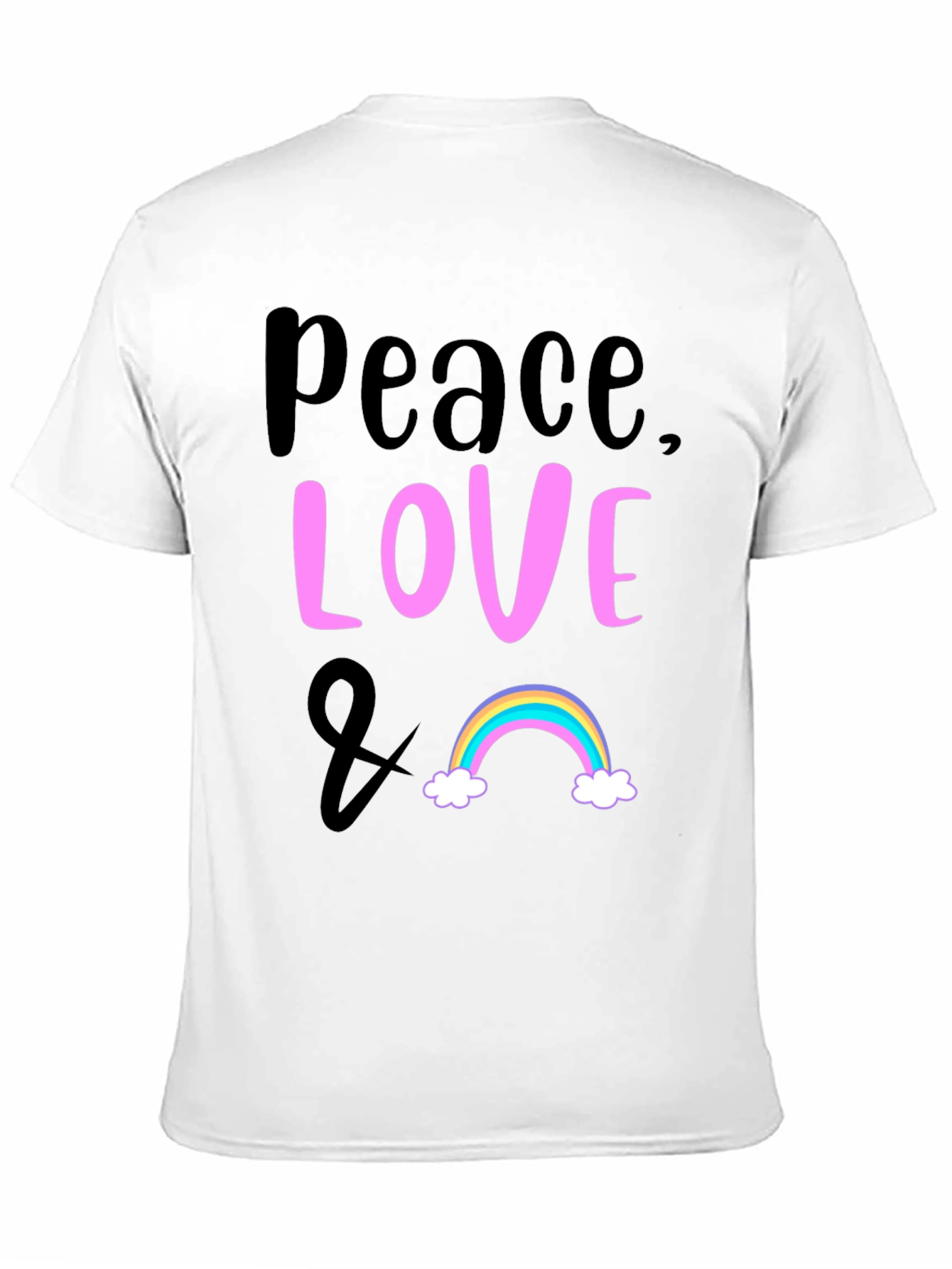 Peace Love & Rainbow Graphic T-Shirt