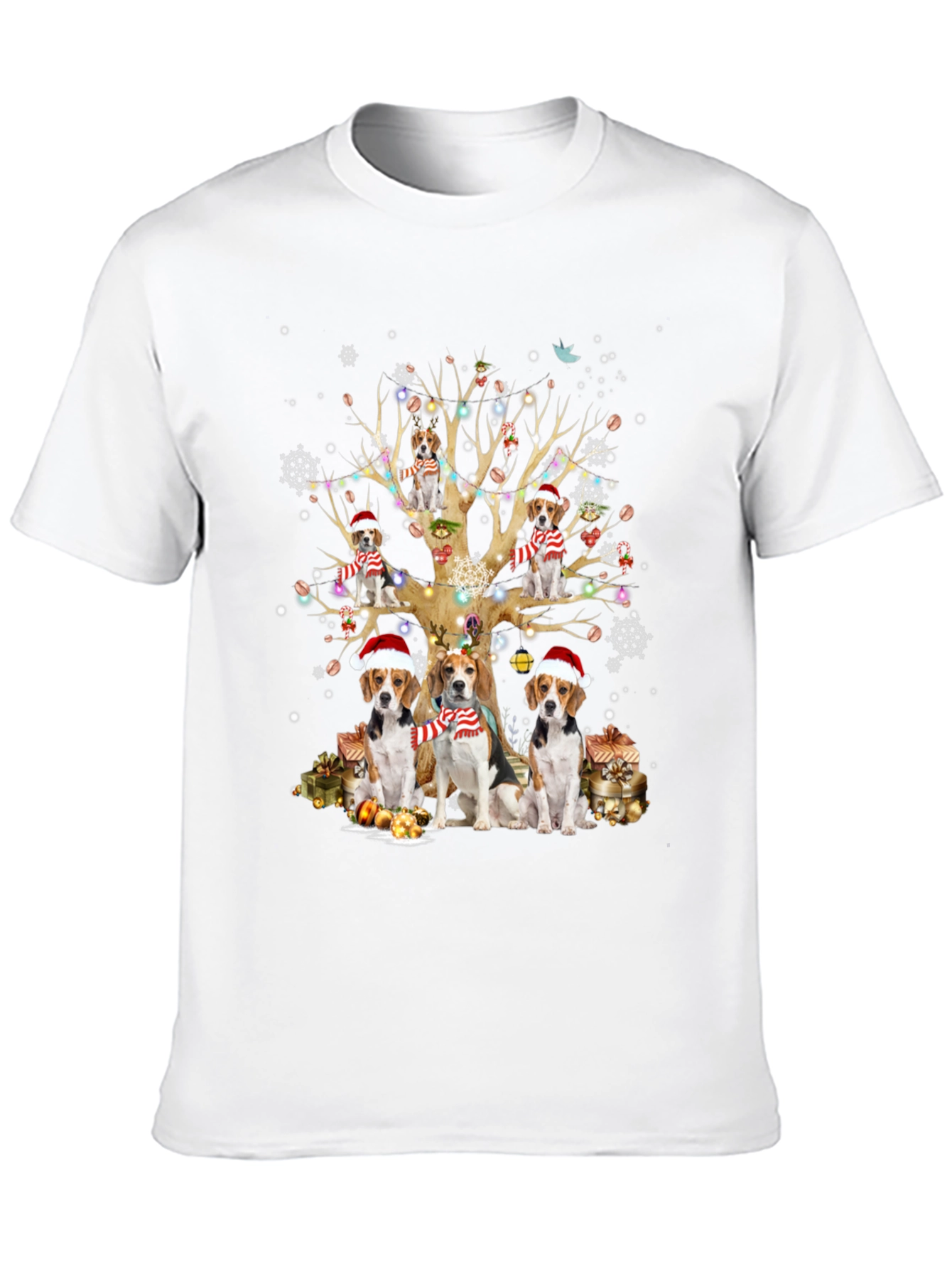 Festive Beagle Christmas Tree T-Shirt
