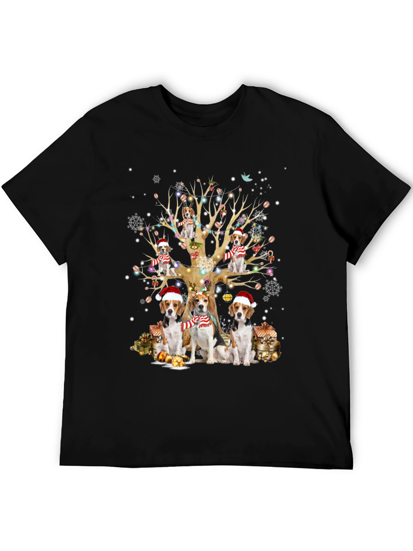 Festive Beagle Christmas Tree T-Shirt