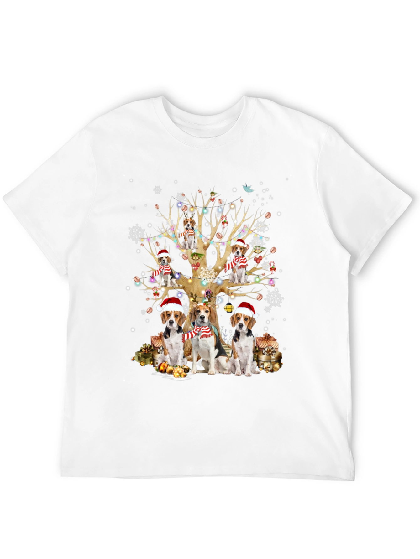 Festive Beagle Christmas Tree T-Shirt