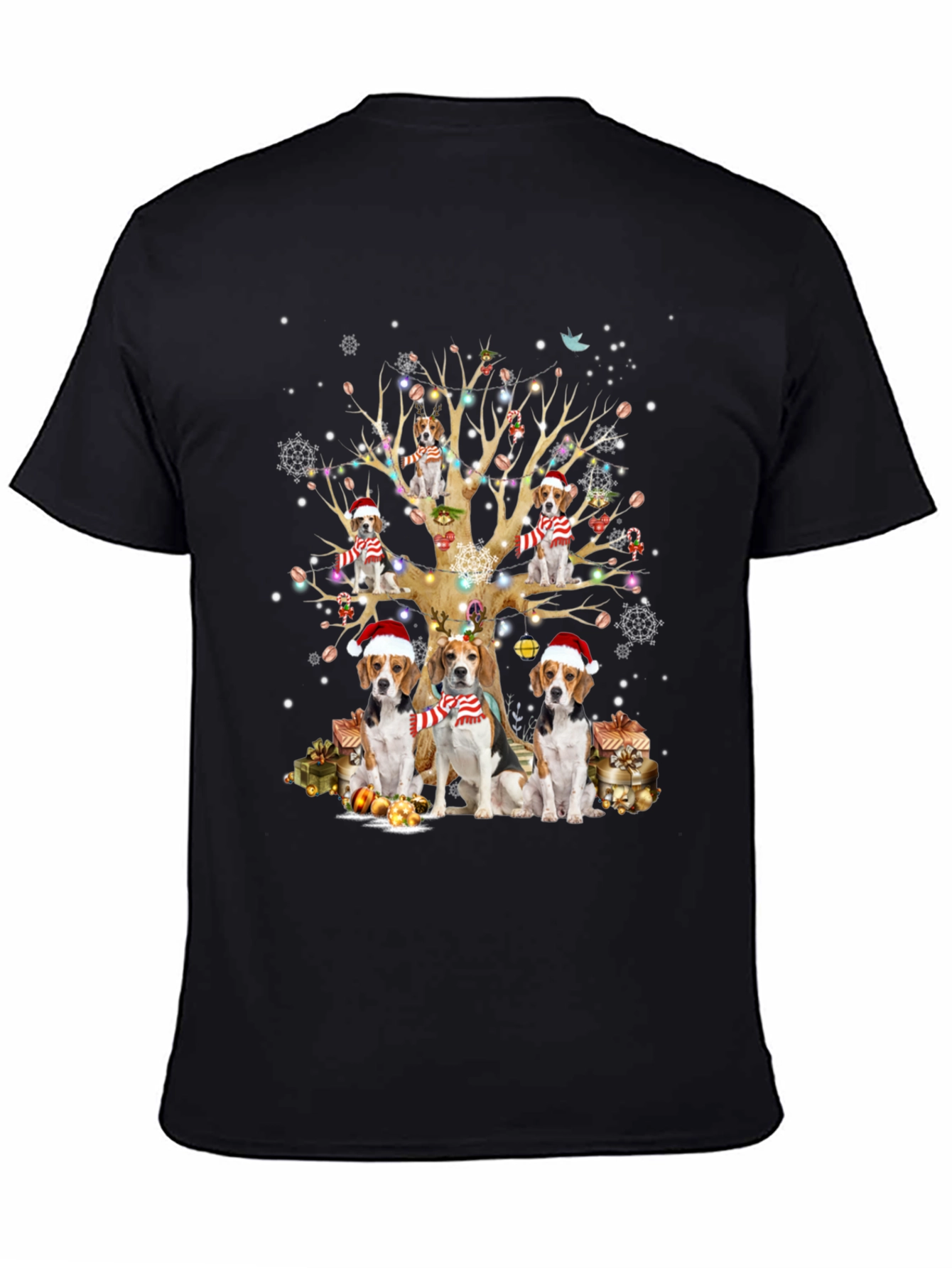 Festive Beagle Christmas Tree T-Shirt
