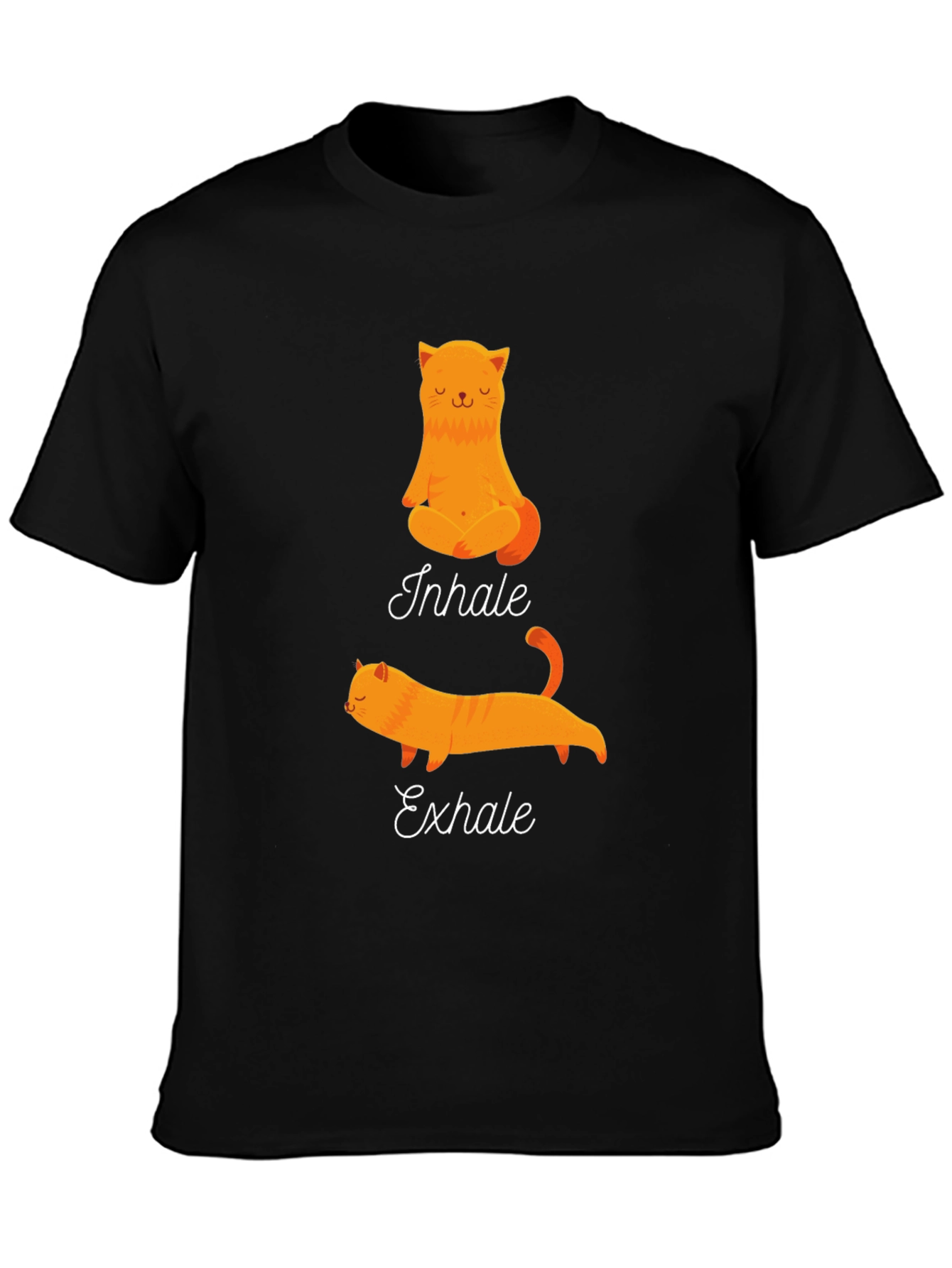 Yoga Cat Inhale Exhale Graphic Tee