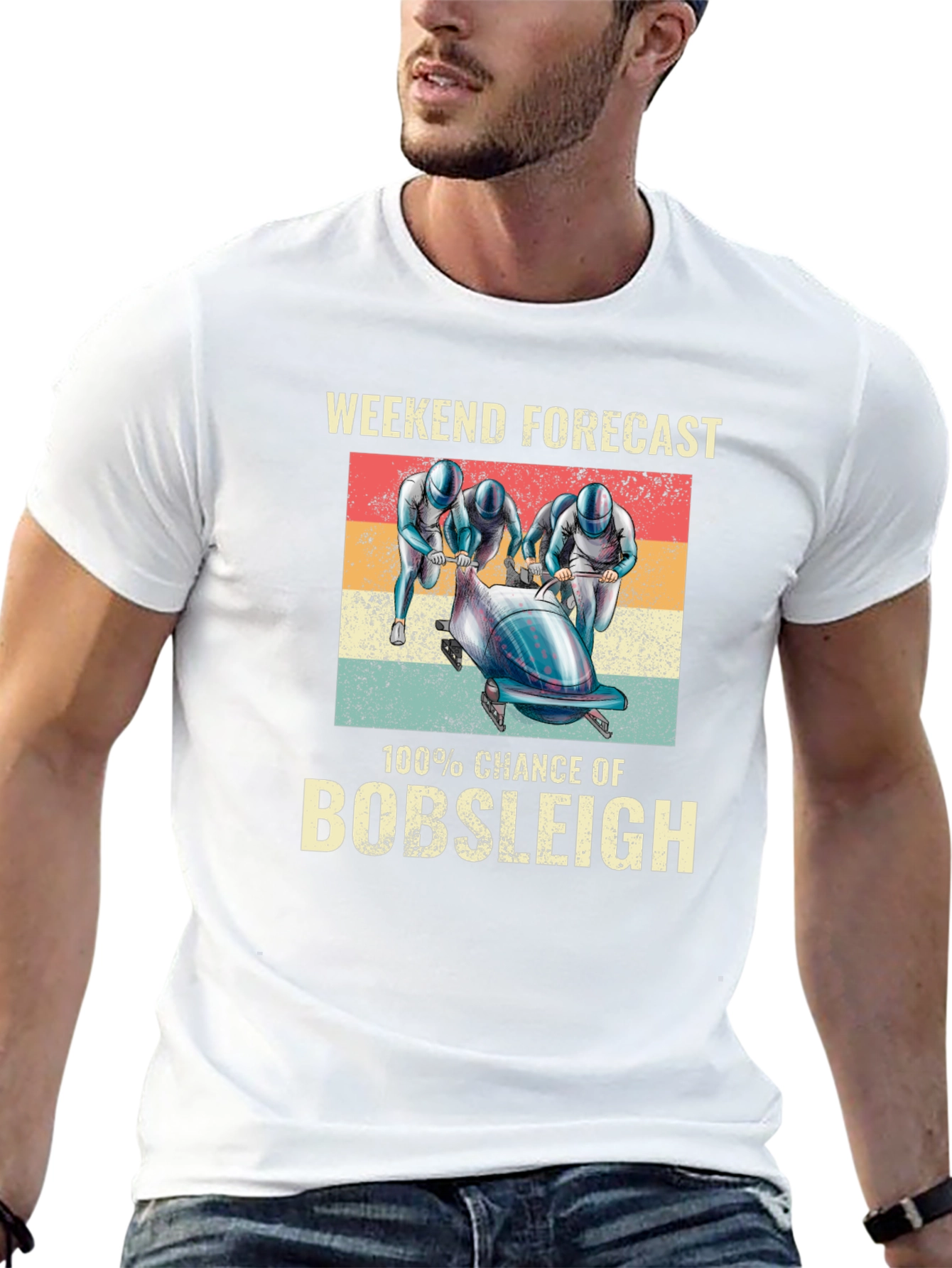Bobsleigh Weekend Forecast Graphic T-Shirt