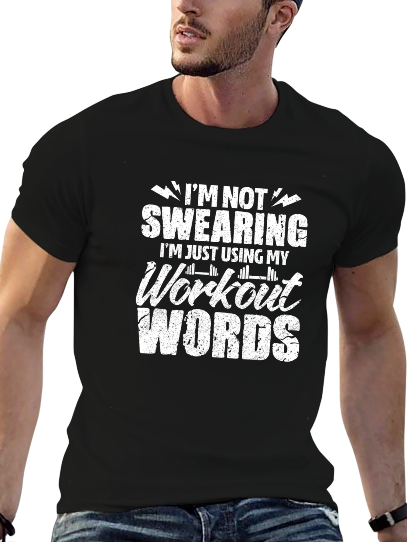 Workout Words T-Shirt - Funny Gym Apparel