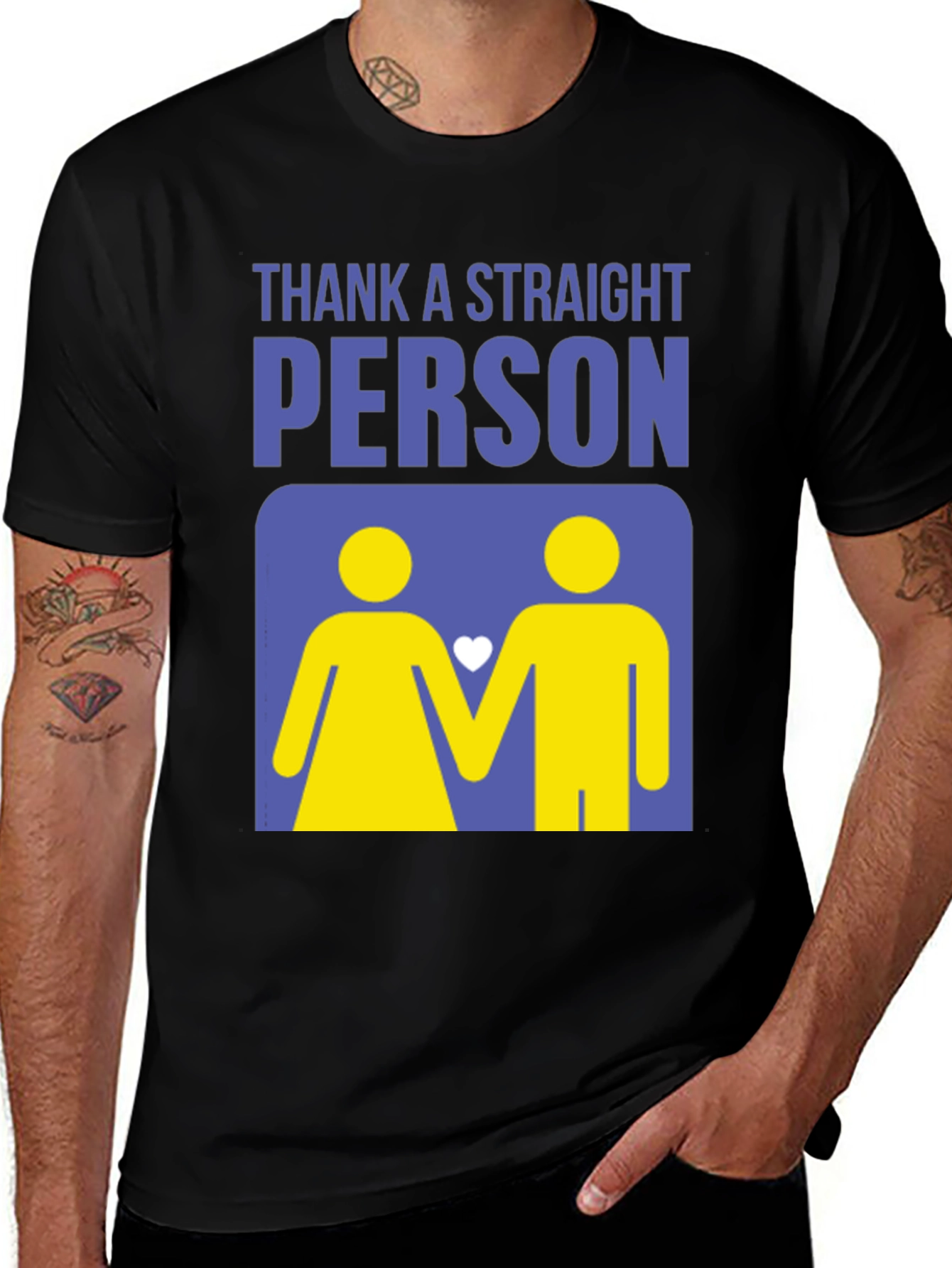 Thank a Straight Person T-Shirt - Bold Graphic Tee