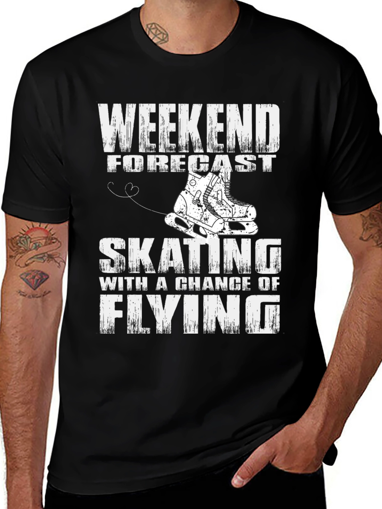 Weekend Forecast Skating T-Shirt - Funny Skater Tee