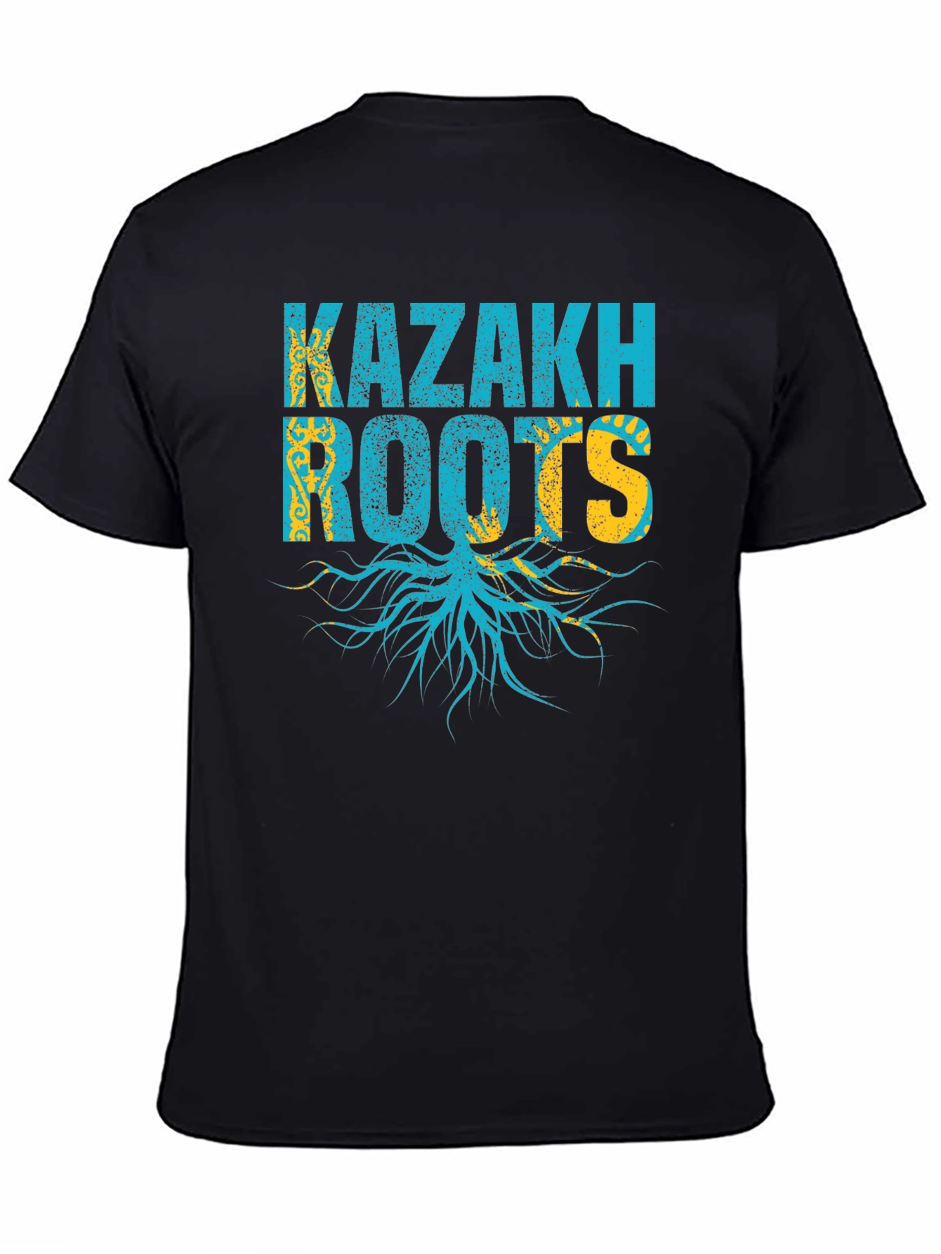 Kazakh Roots T-Shirt - Black Cotton Tee