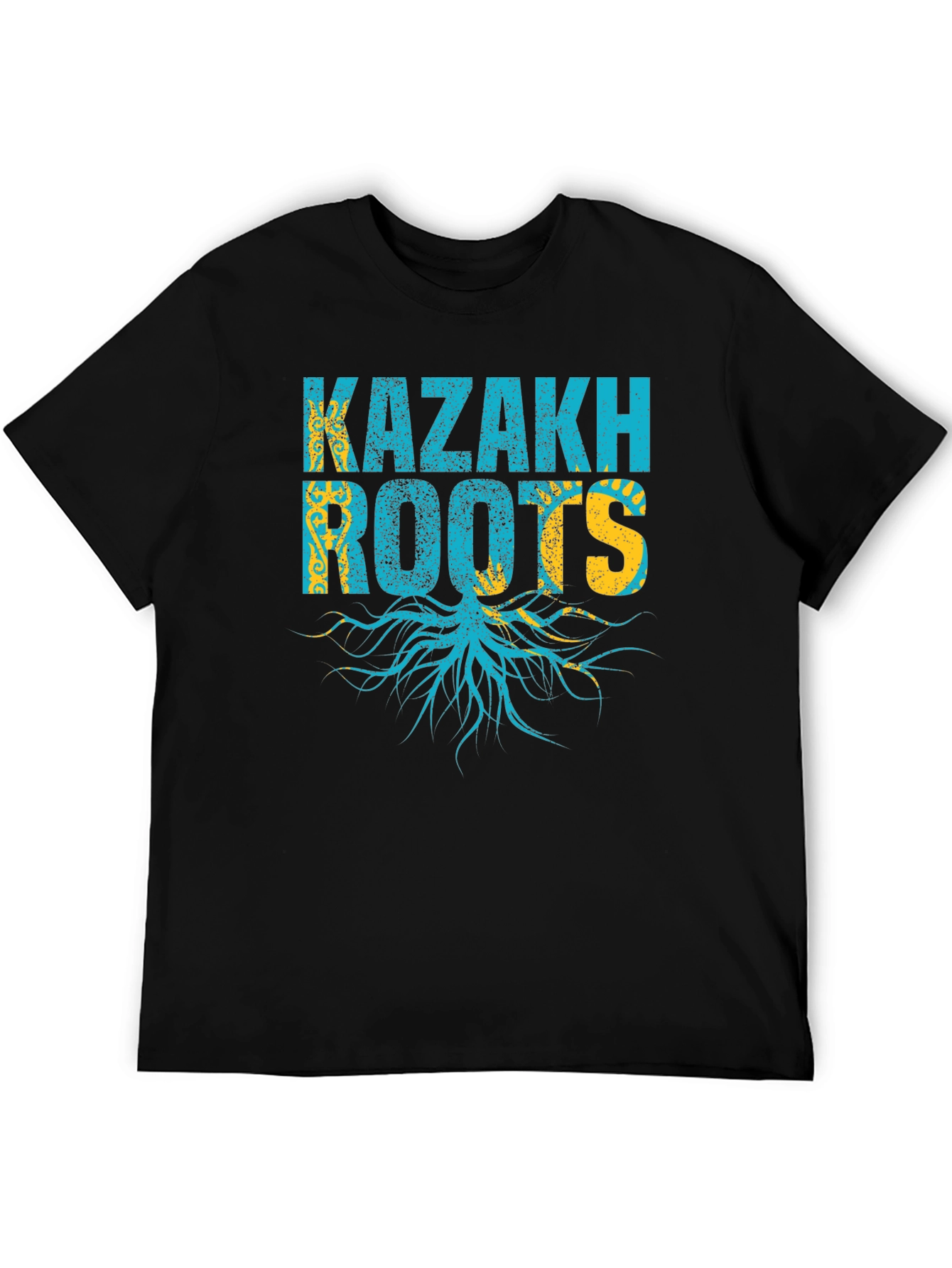Kazakh Roots T-Shirt - Black Cotton Tee