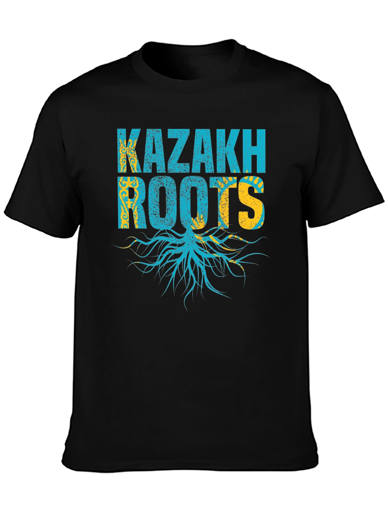 Kazakh Roots T-Shirt - Black Cotton Tee