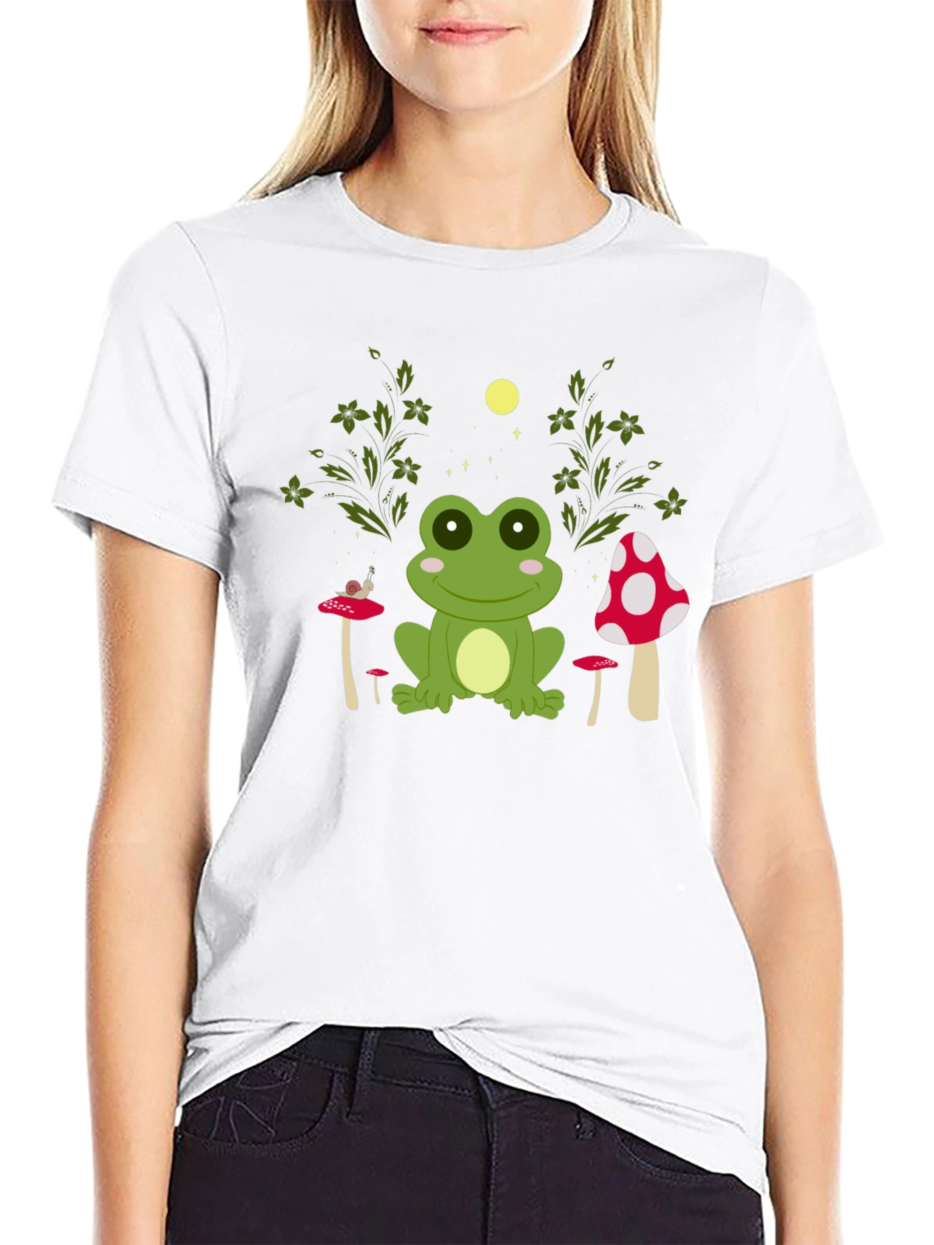Frog and Mushroom Graphic Tee