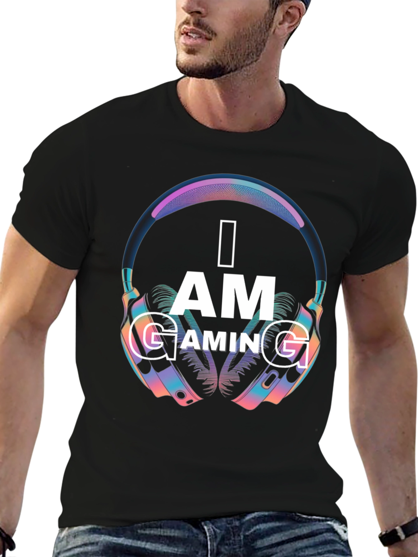 I AM GAMING Graphic Print Tee