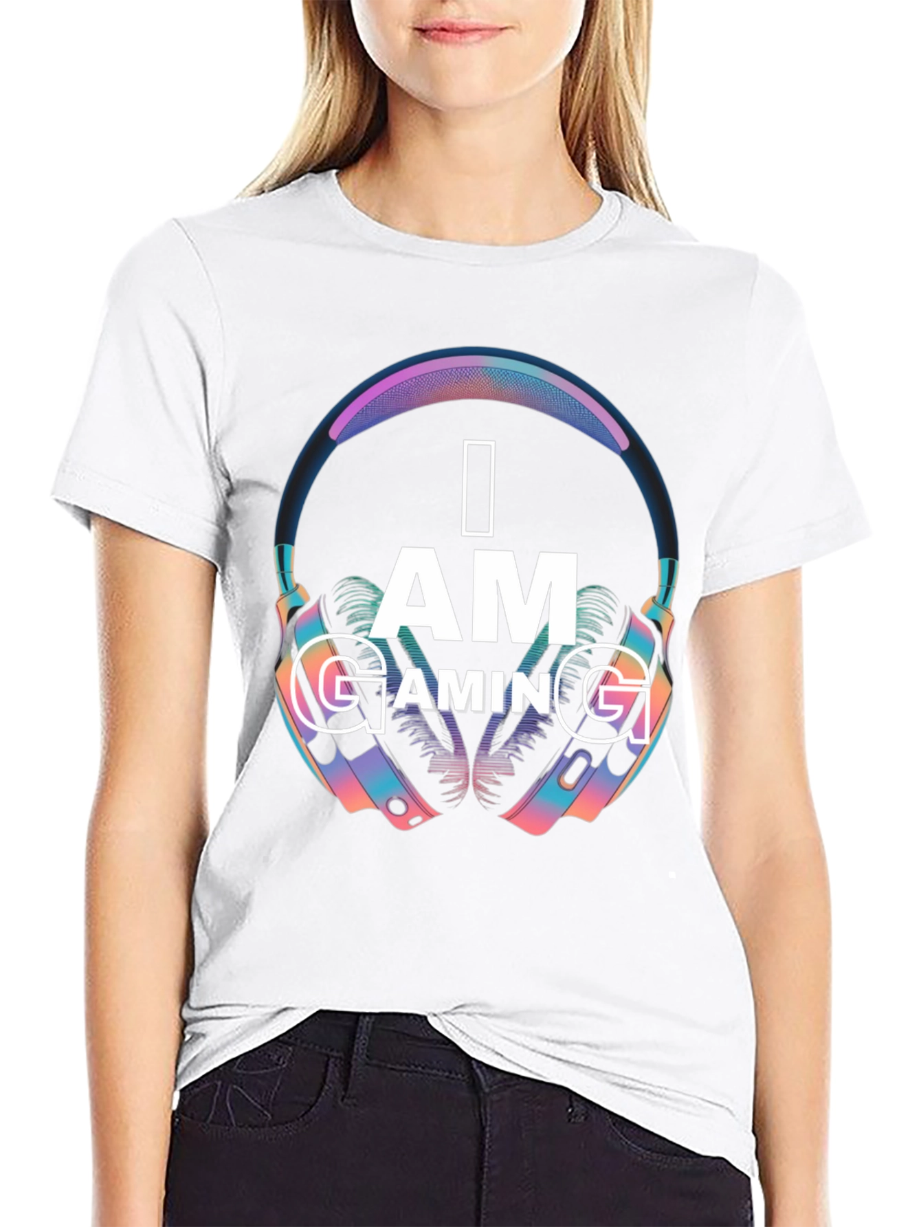 I AM GAMING Graphic Print Tee