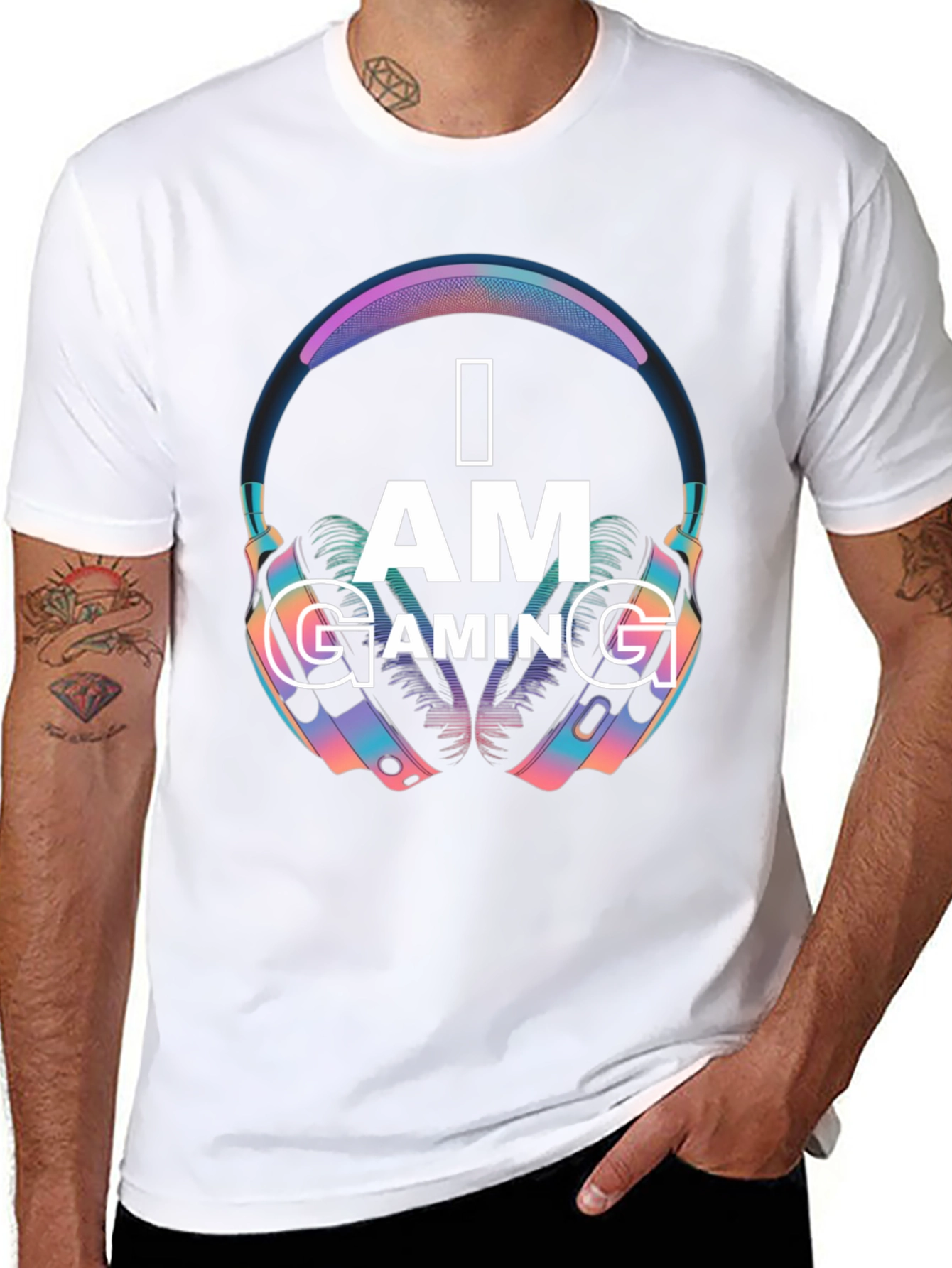 I AM GAMING Graphic Print Tee