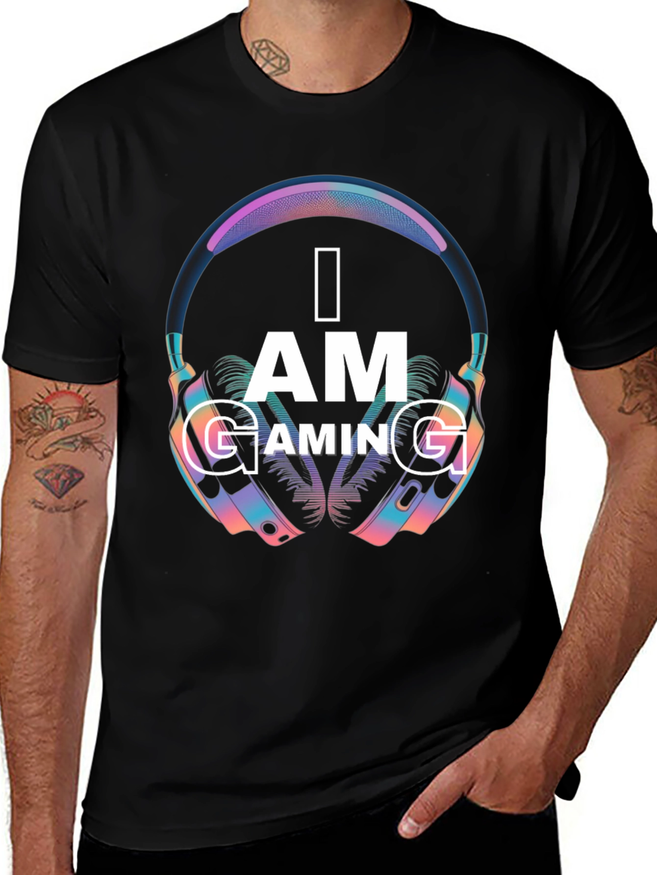 I AM GAMING Graphic Print Tee