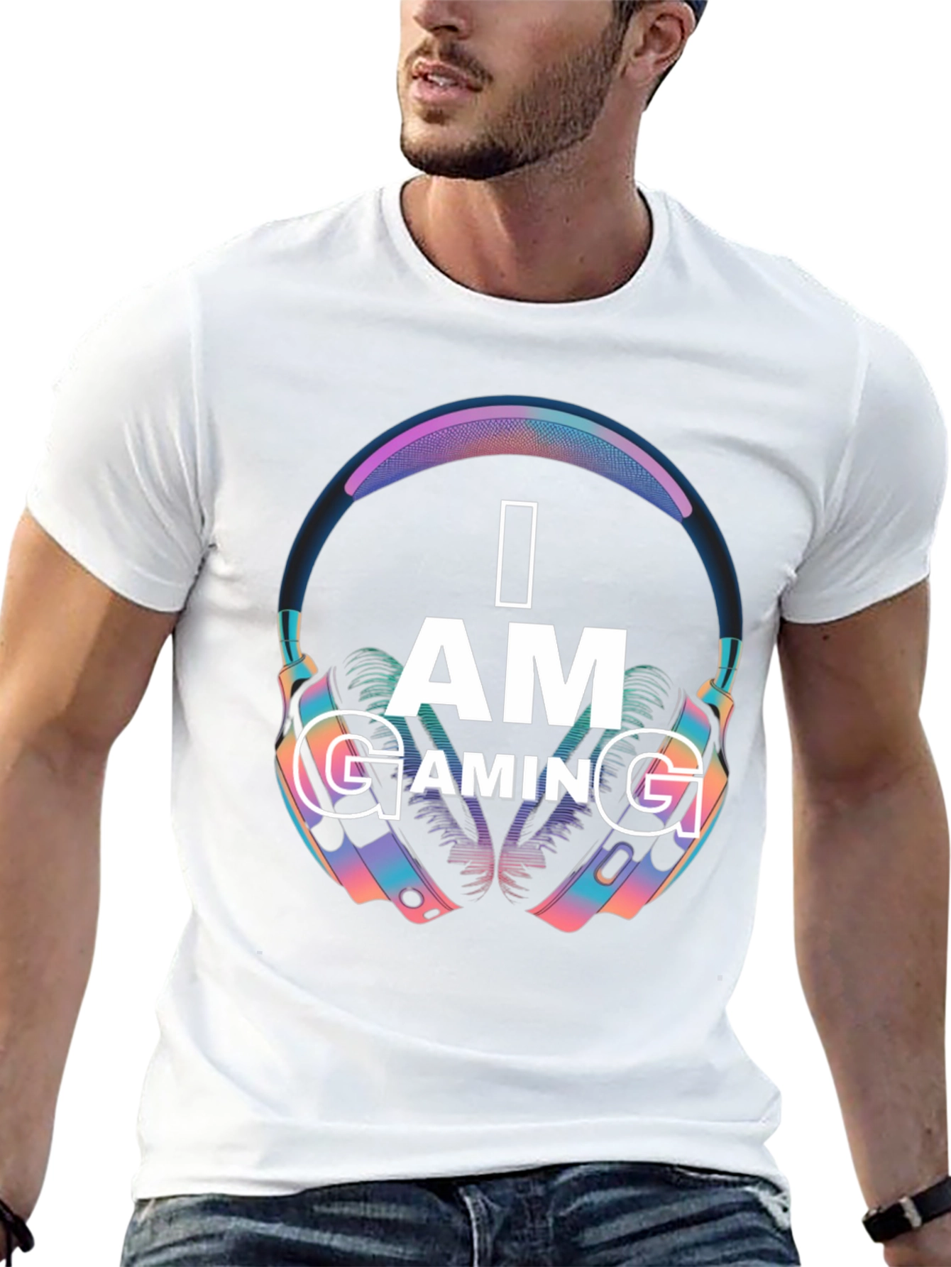 I AM GAMING Graphic Print Tee