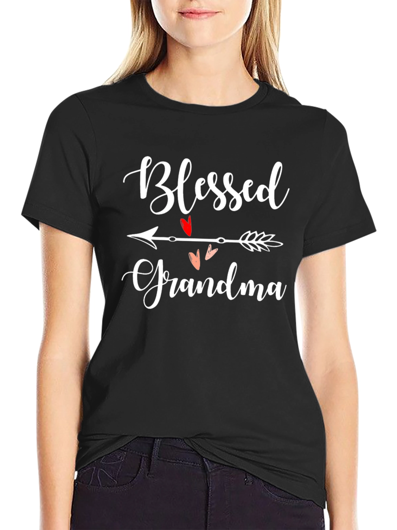Blessed Grandma Graphic Tee - Black