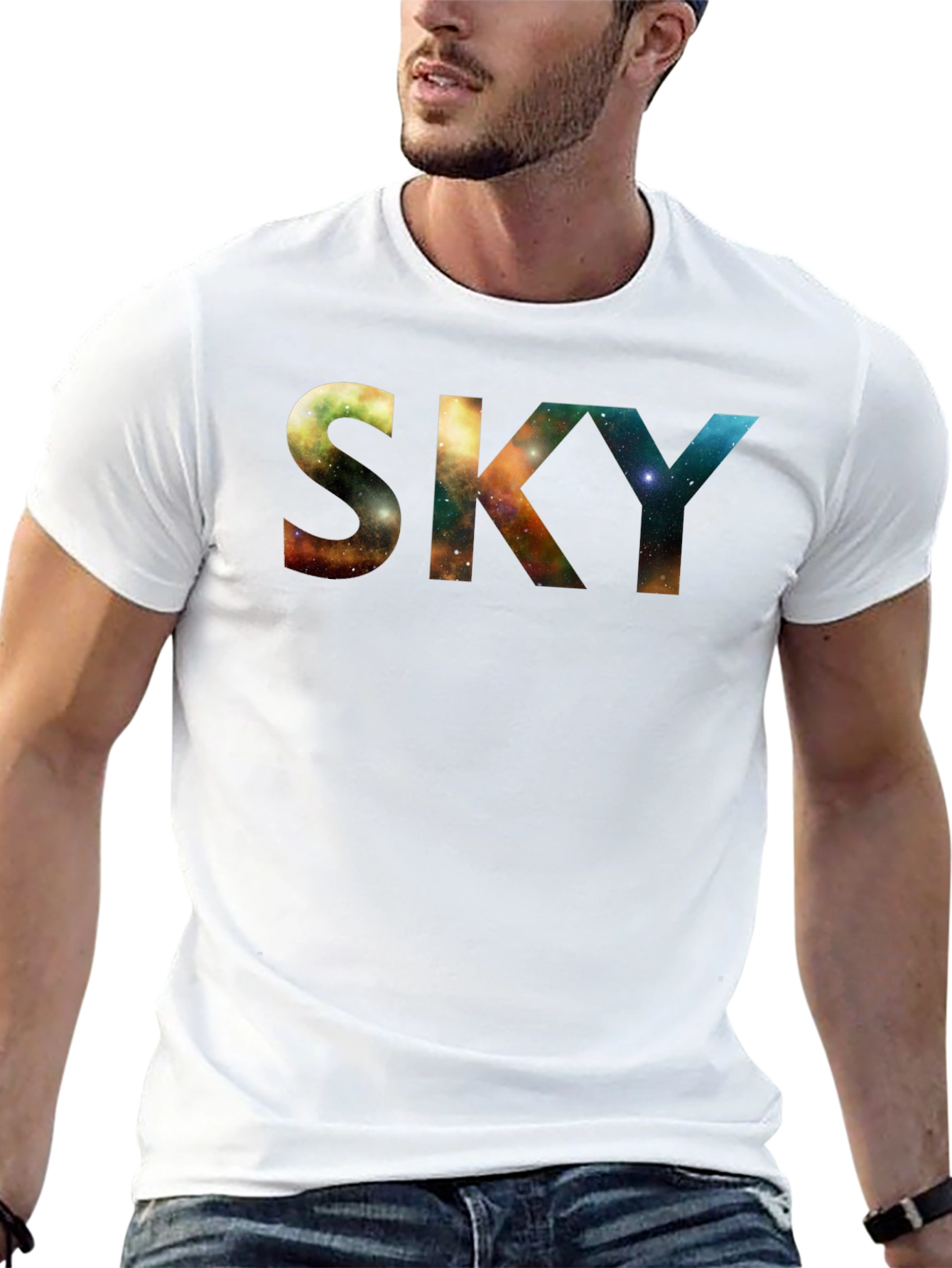 Sky Graphic Black T-Shirt