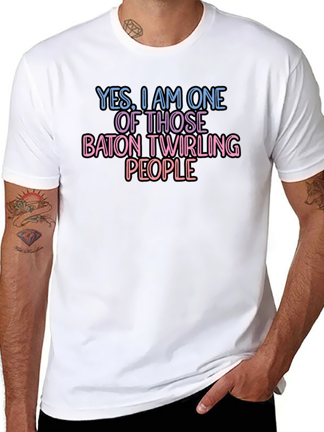 Baton Twirling People Graphic T-Shirt