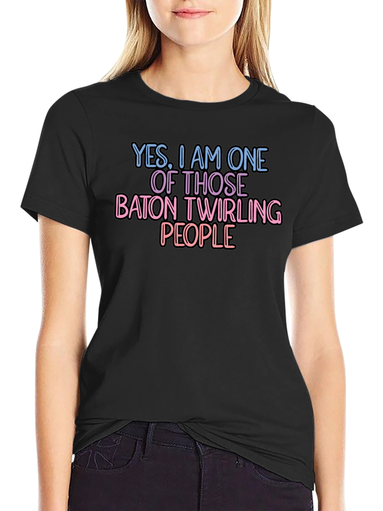 Baton Twirling People Graphic T-Shirt