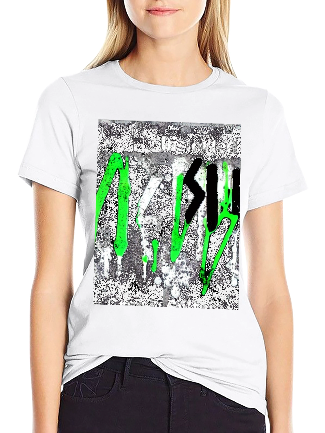 Distorted Graffiti Style T-Shirt