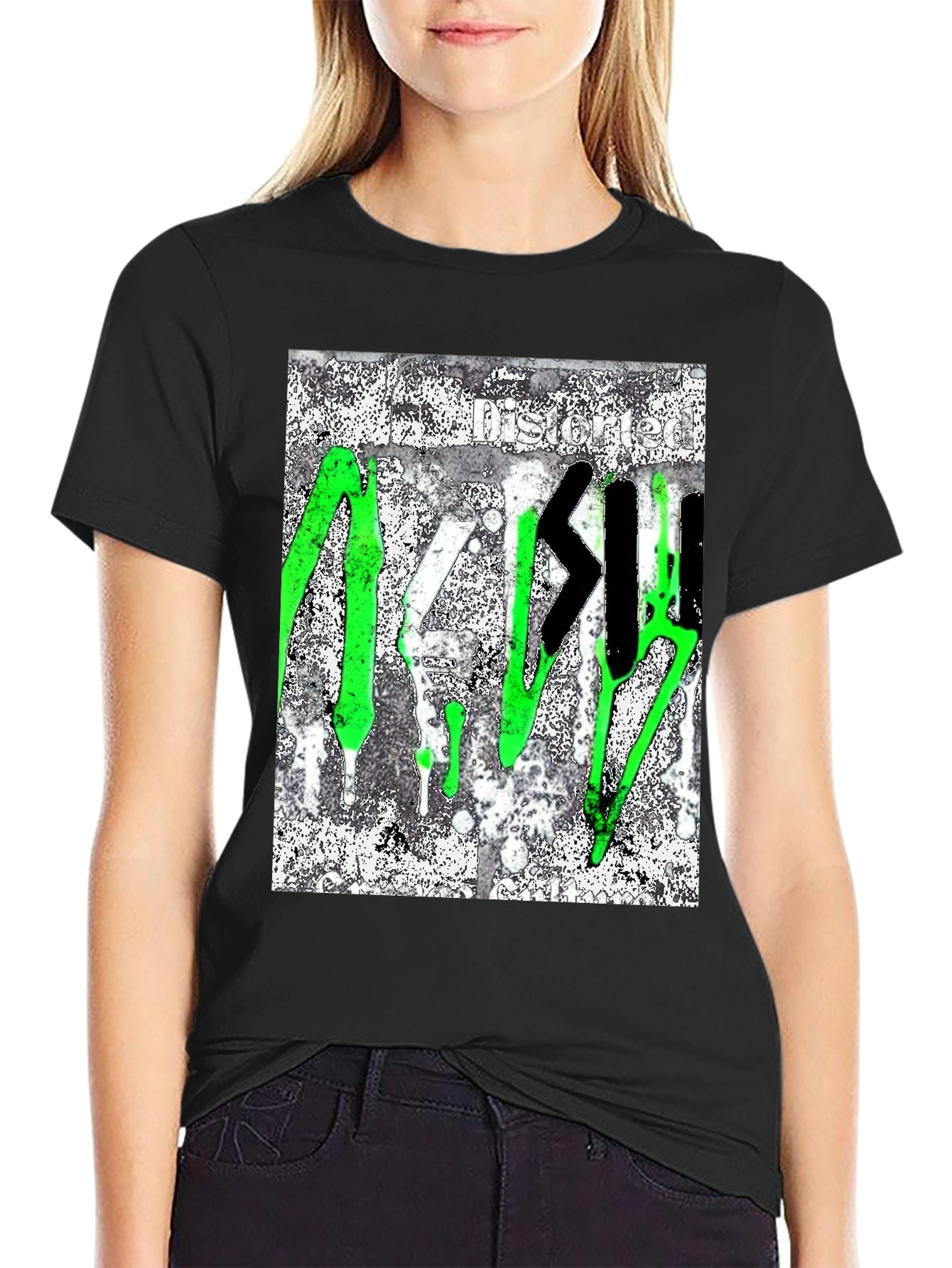 Distorted Graffiti Style T-Shirt