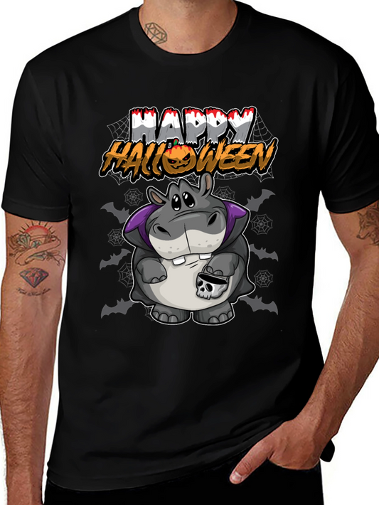 Happy Halloween Hippo Graphic T-Shirt