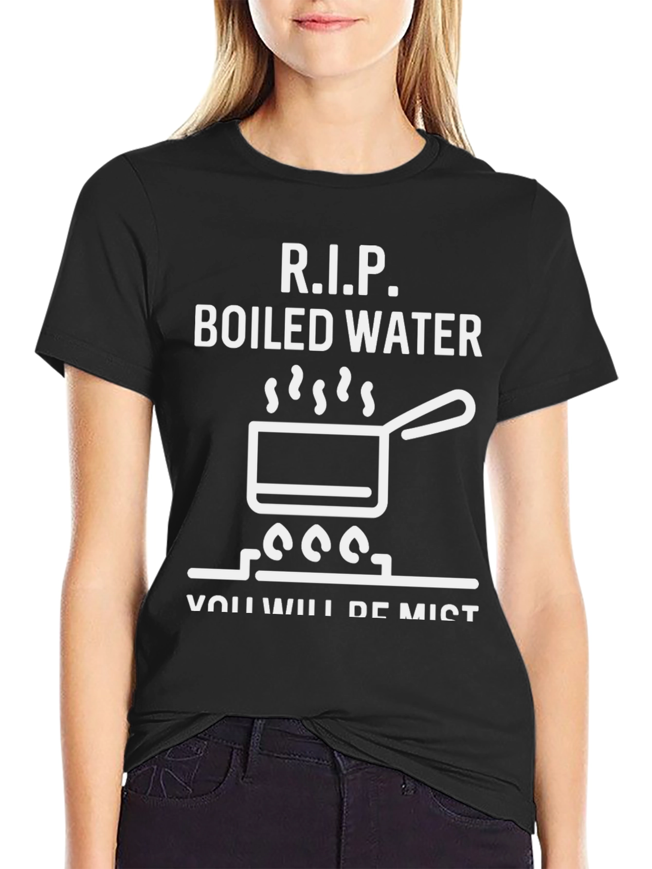 RIP Boiled Water Funny Graphic T-Shirt