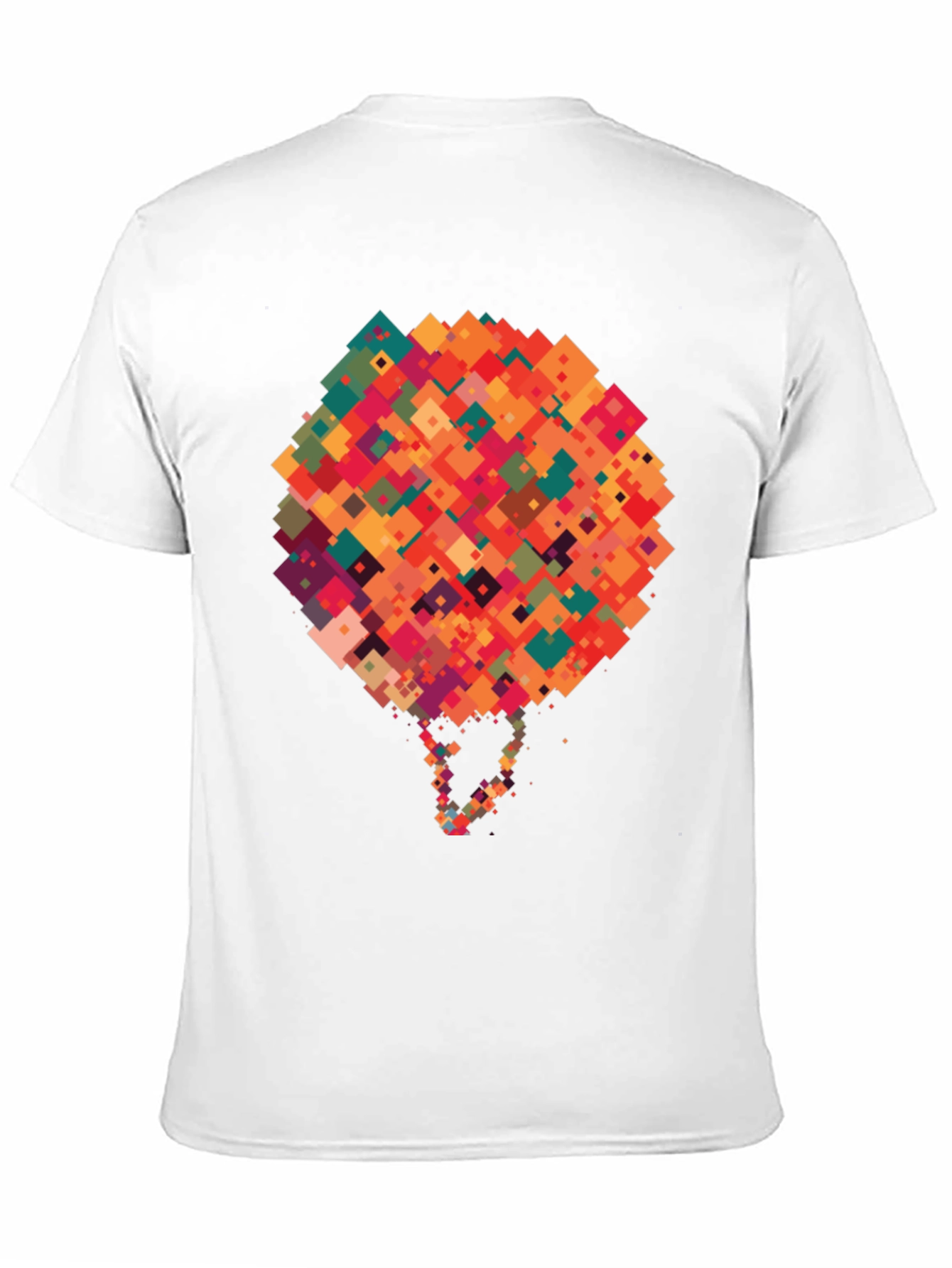 Abstract Pixel Art Graphic Black T-Shirt