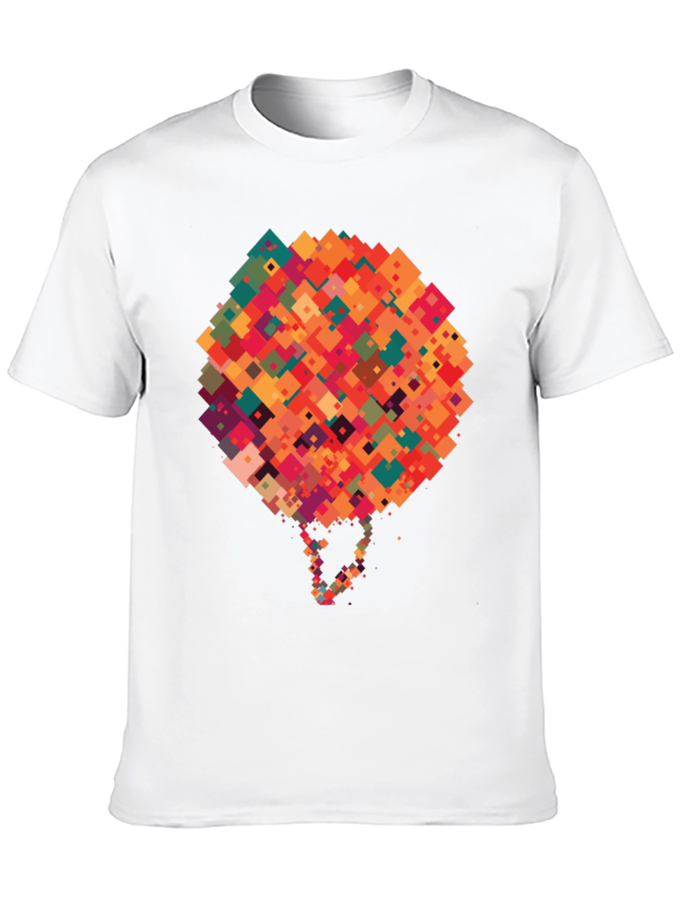 Abstract Pixel Art Graphic Black T-Shirt