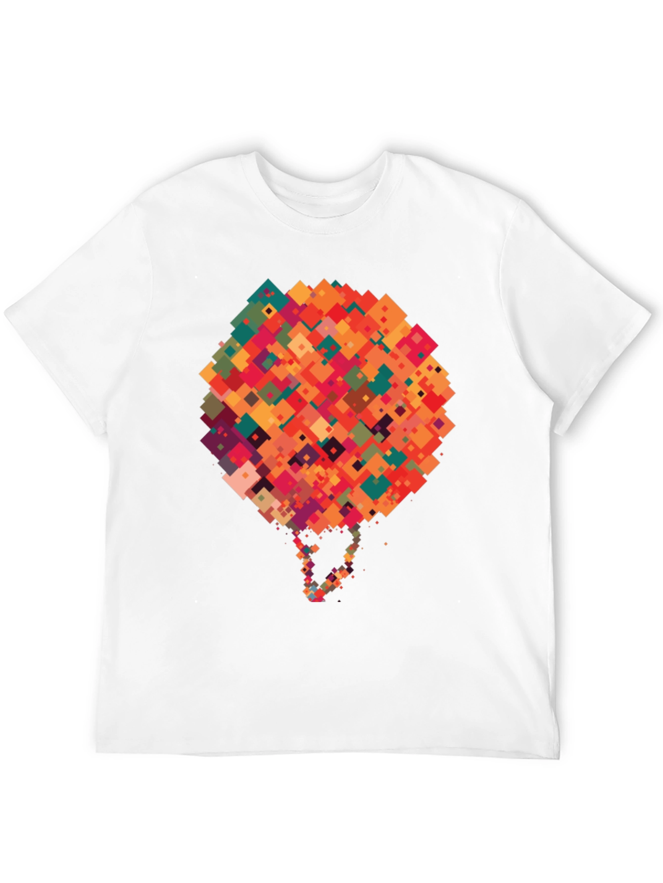 Abstract Pixel Art Graphic Black T-Shirt