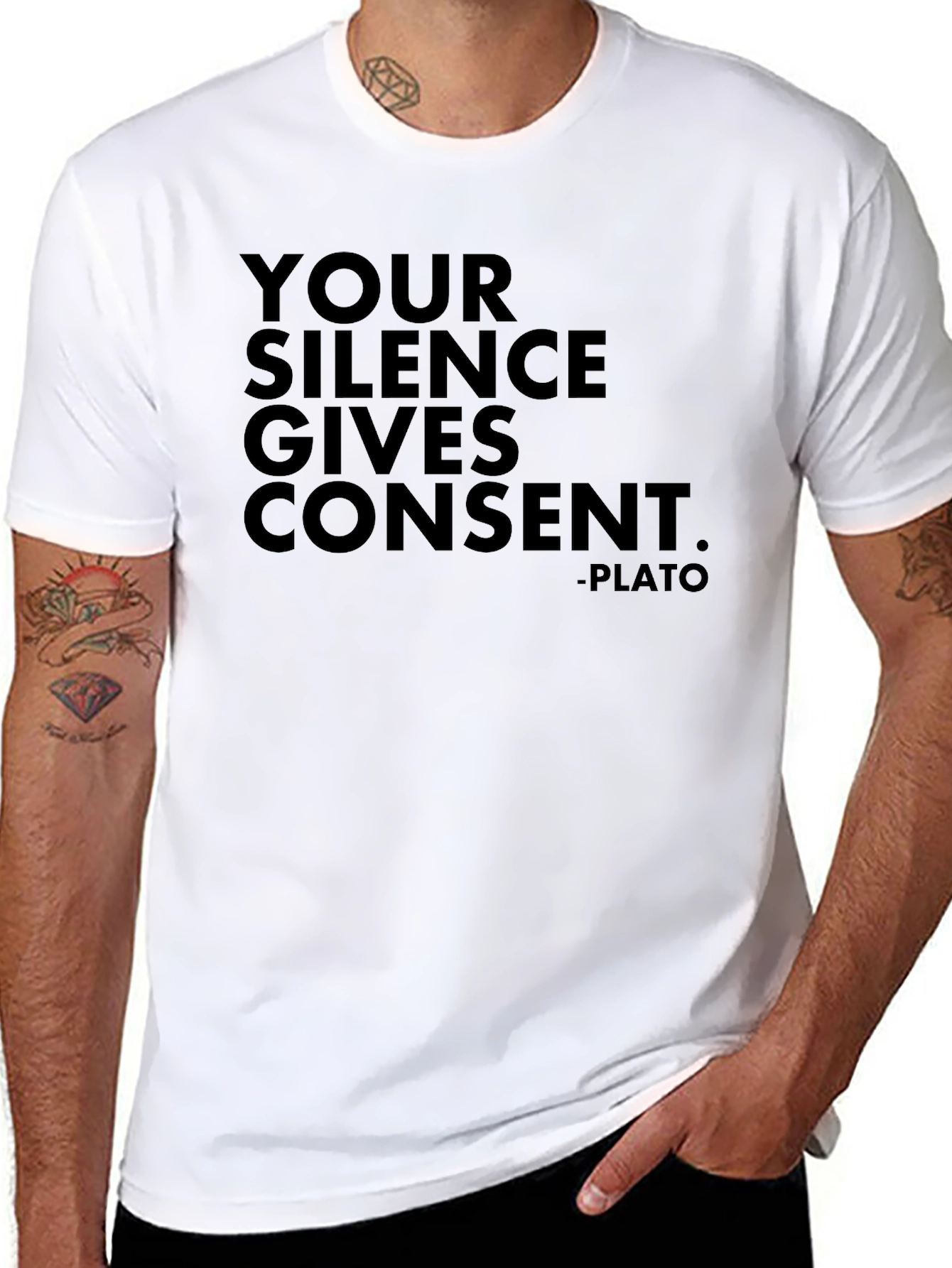 Your Silence Gives Consent - Plato Tee