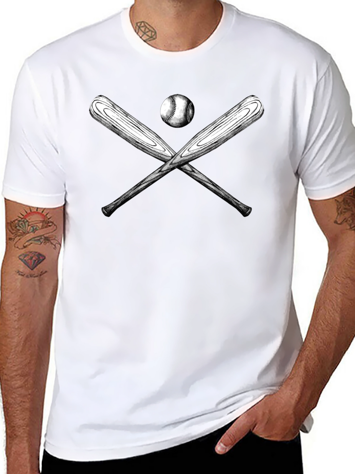 Baseball Bats and Ball Graphic T-Shirt