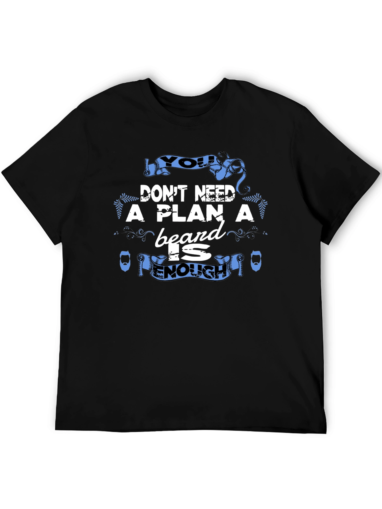 Beard is Enough Graphic Tee - Black
