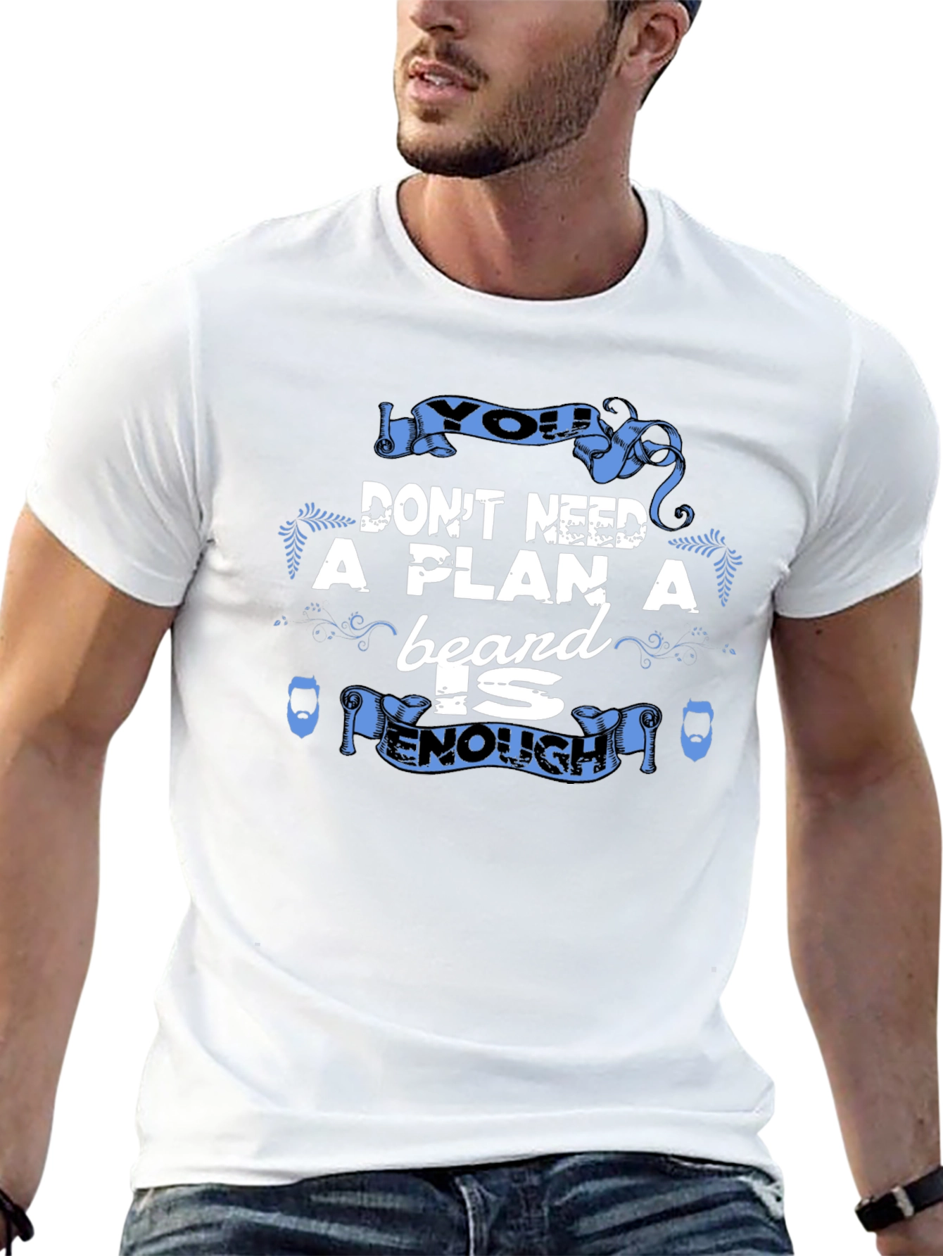 Beard is Enough Graphic Tee - Black