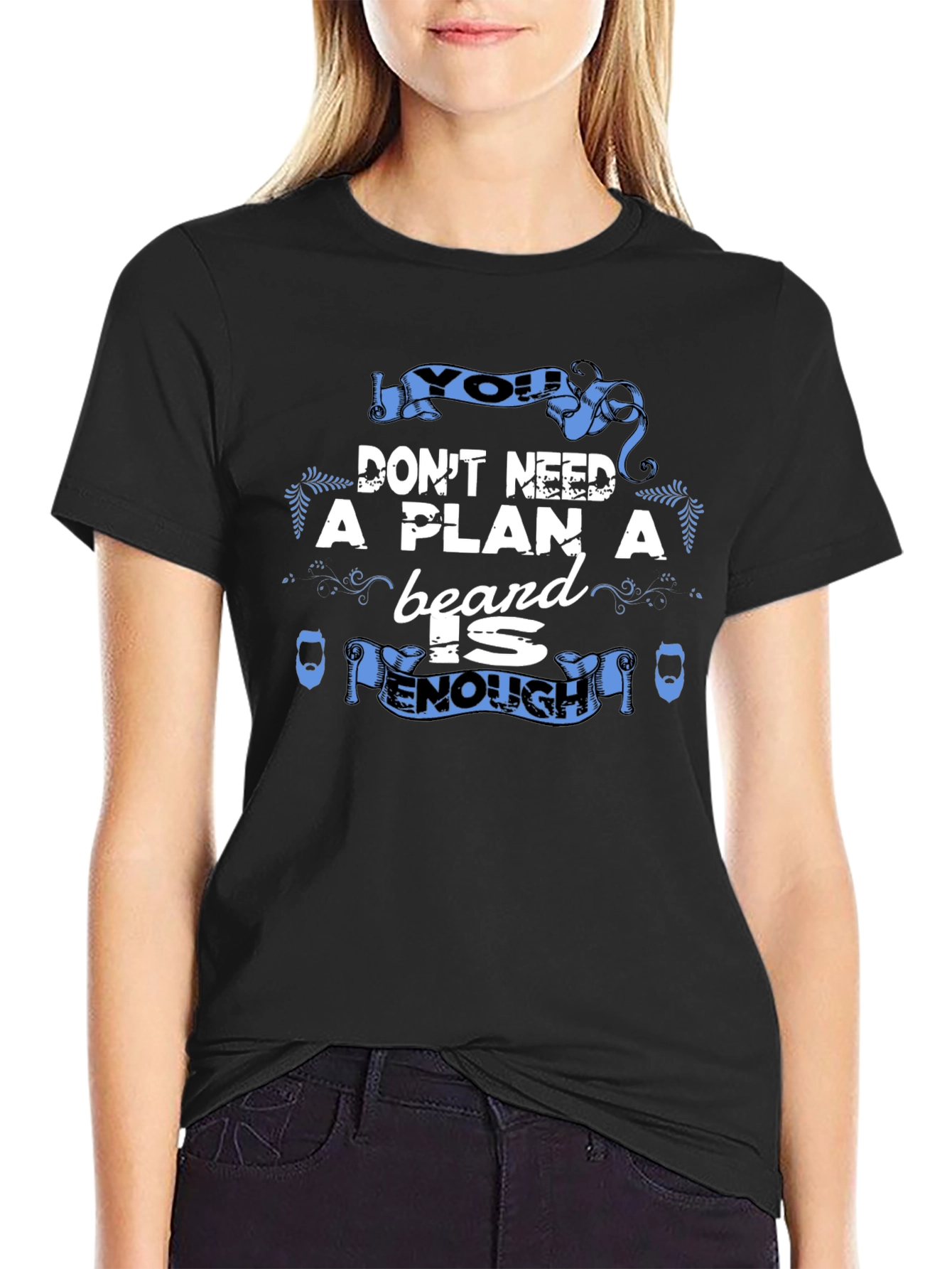 Beard is Enough Graphic Tee - Black
