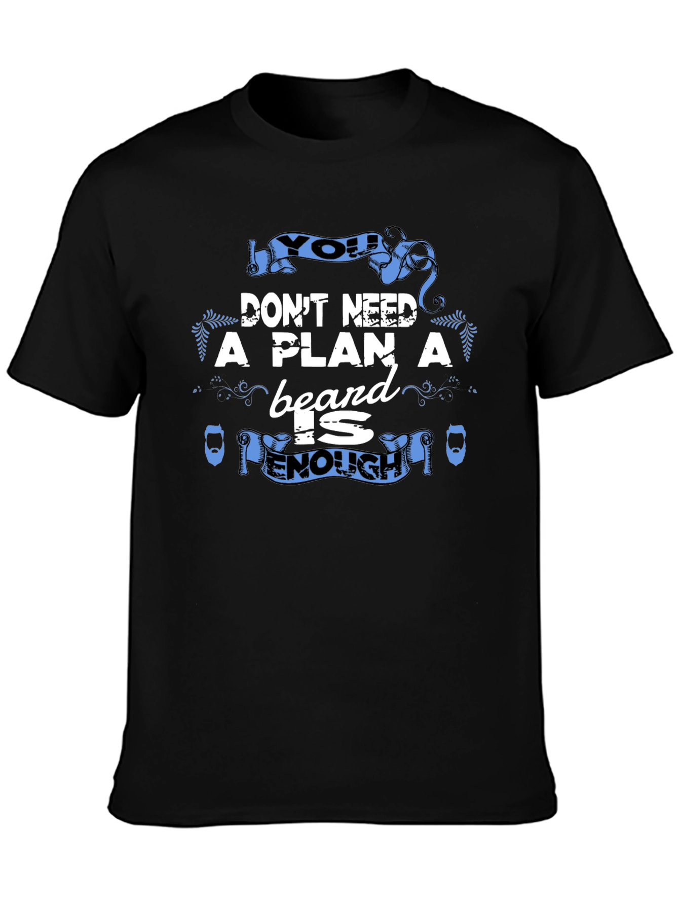 Beard is Enough Graphic Tee - Black